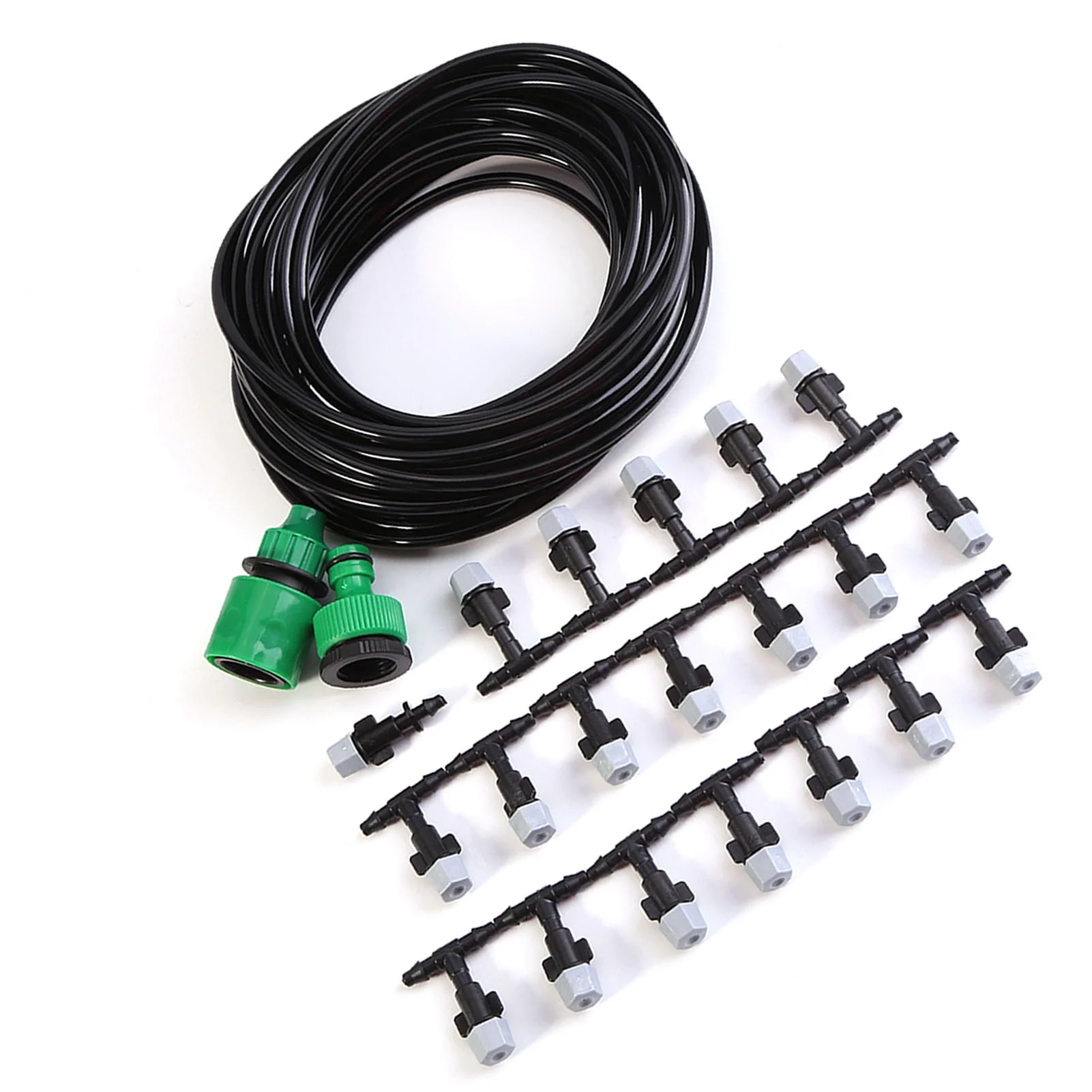 Yunxwd Micro Drip Irrigation Kit Water Misting Cooling System Hose Sprinkler Nozzle Garden Patio Micro Irrigation Set(10M)