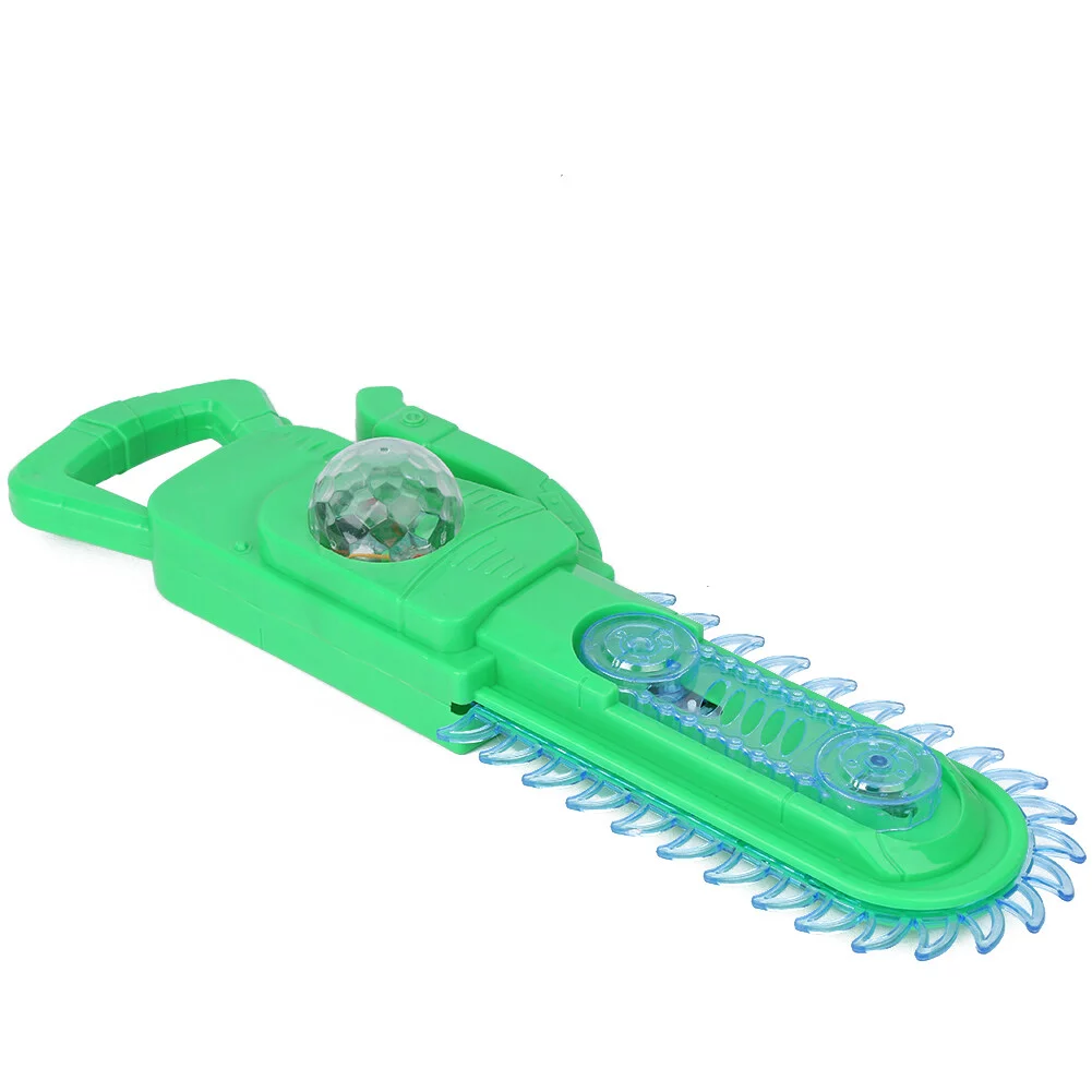 Goldmeet Electric Chain Saw Toy Highly Simulation Pretend Play Chain Saw Toy with Light SoundGreen