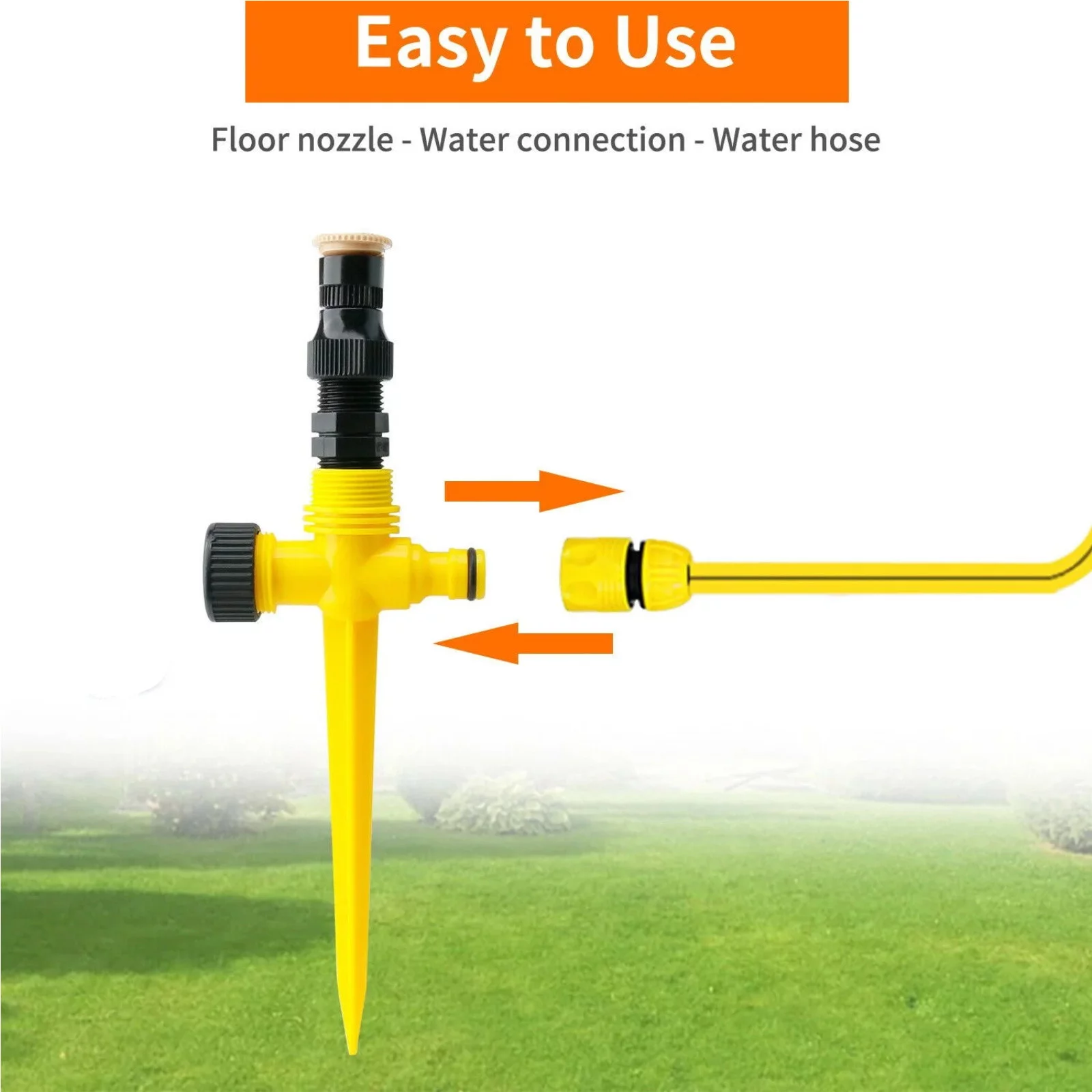 Otvok Clearance Deals 360 Degrees Rotation Auto Irrigation System Garden L Awn Sprinkler Patio