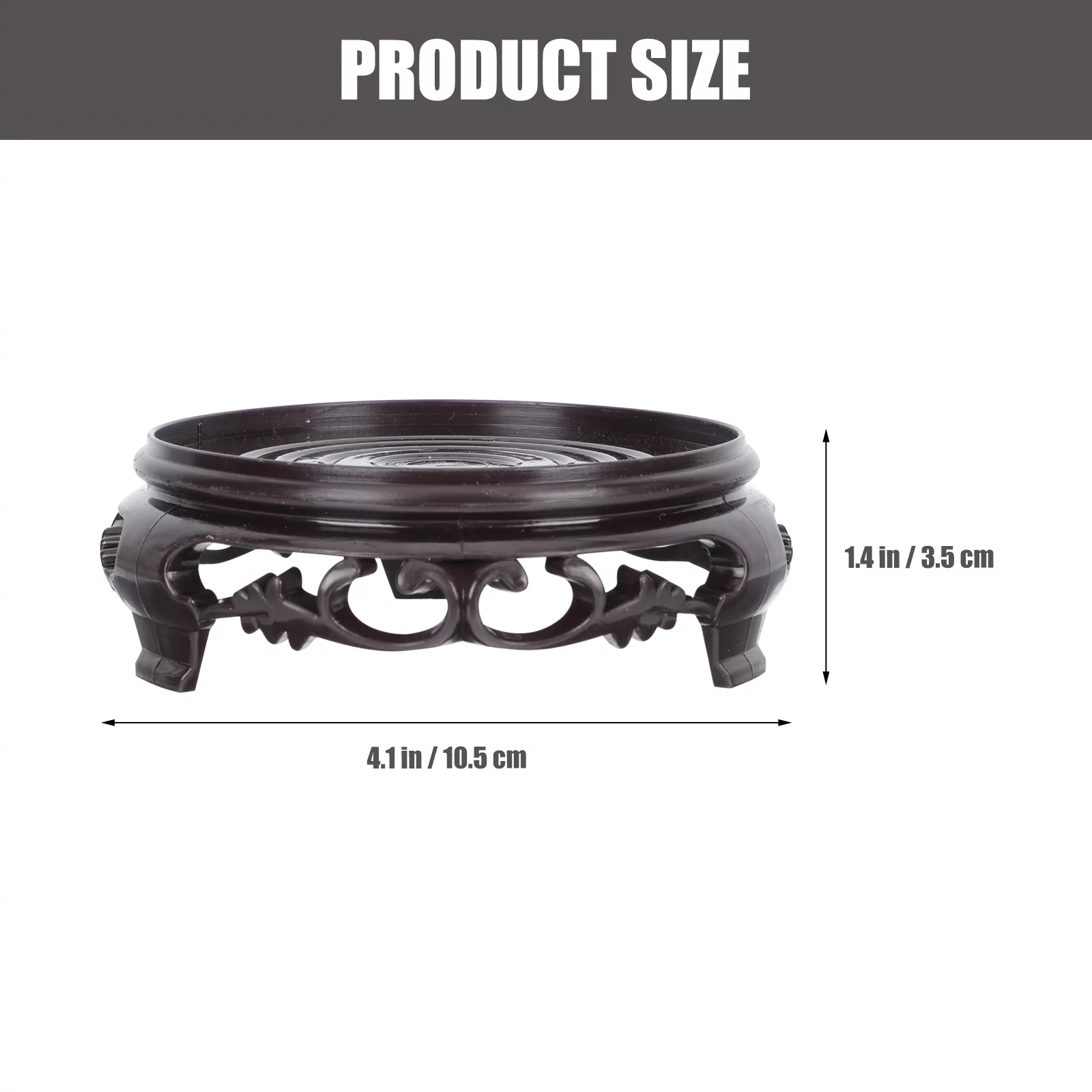 NUOLUX 5Pcs Plastic Storage Base Decorative Flowerpot Base Artware Holder Pedestal