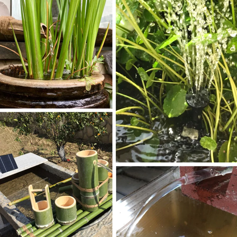 Uadme 1.4W Solar Powered Panel - Submersible Water Panel Fountain Pump Pond Pool Fountain Kit