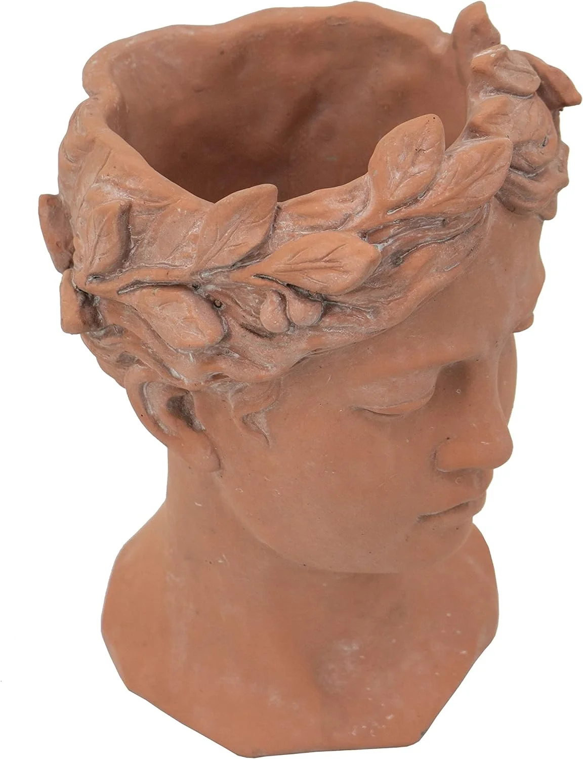 Bust Planter Terracotta Brown Traditional Cement