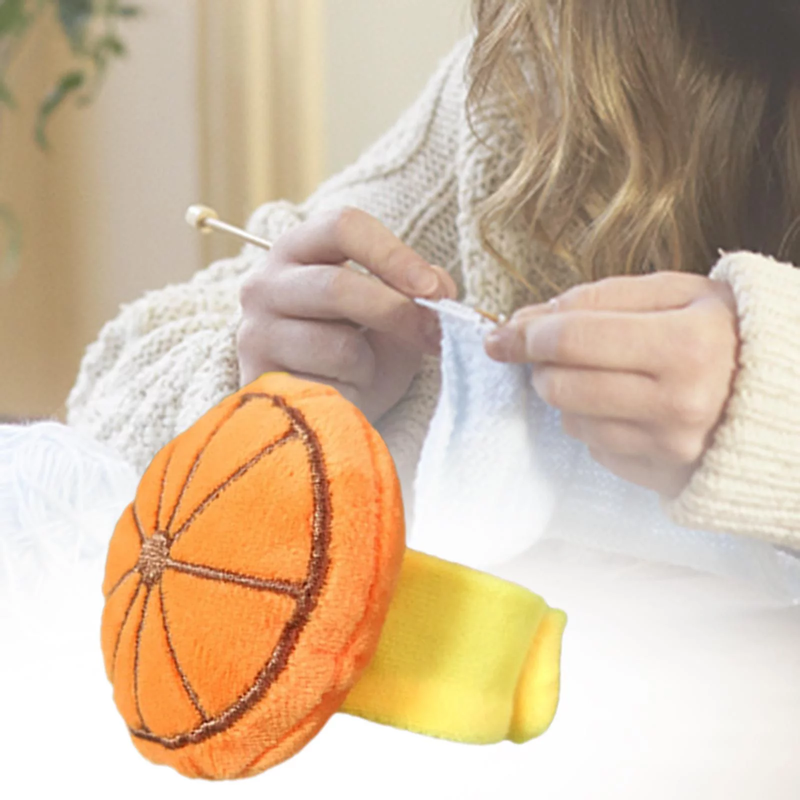 Sewing Cushion, Wearable Pincushion, Wrist Pin Pillow Holder Band, Wrist Lemon