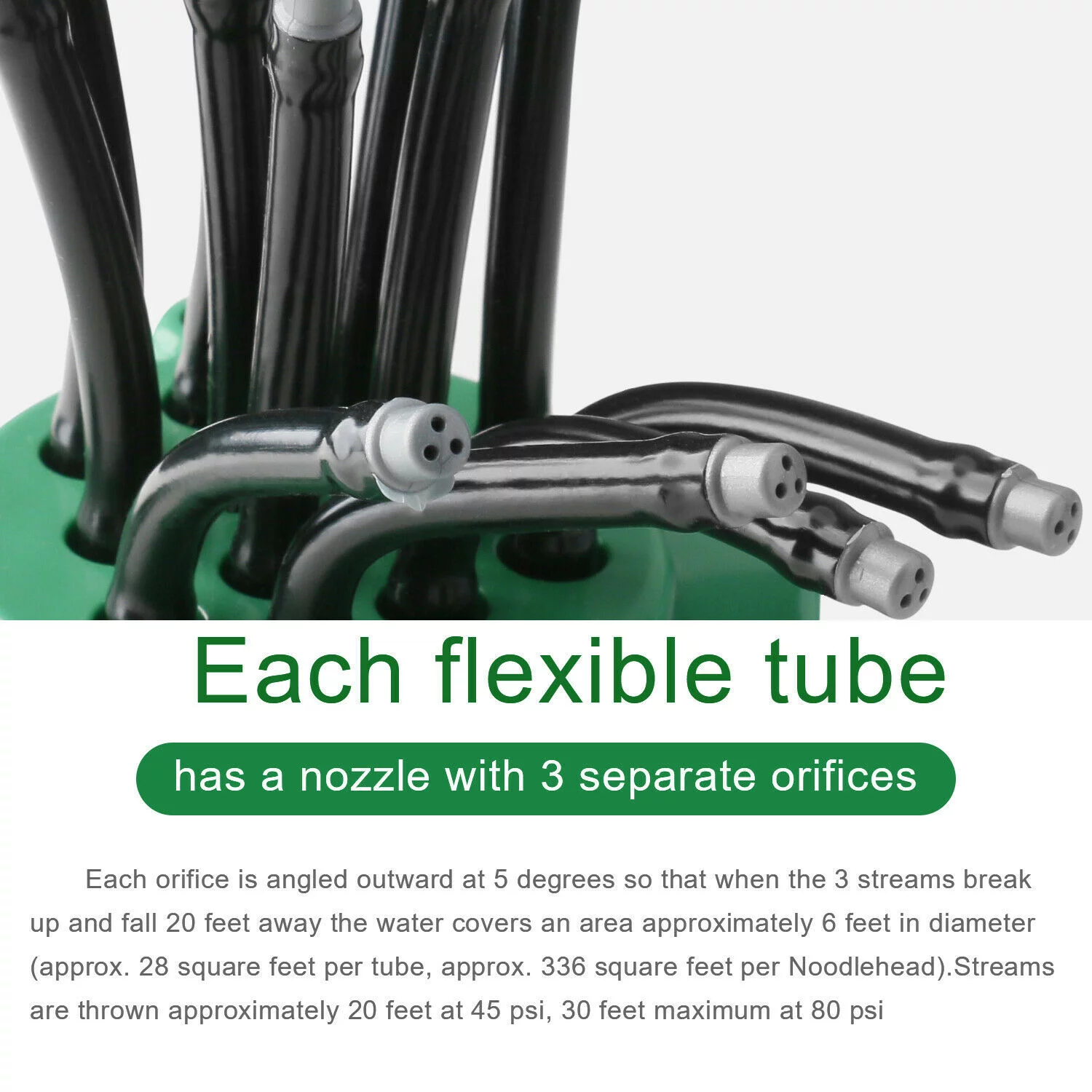 Garden Sprinkler Multi-Tips Lawn Sprinkler Head Nozzle 12 Flexible Spray Nozzles 360 Degree Rotating Lawn Sprinkler  Garden Patio Water Sprayer Gardening Watering System