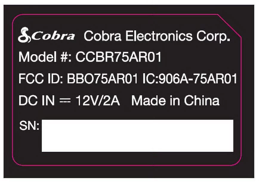 Cobra 75 All Road Wireless AM/FM CB Radio with Digital Noise Cancellation & Bluetooth (CCBR75AR01)