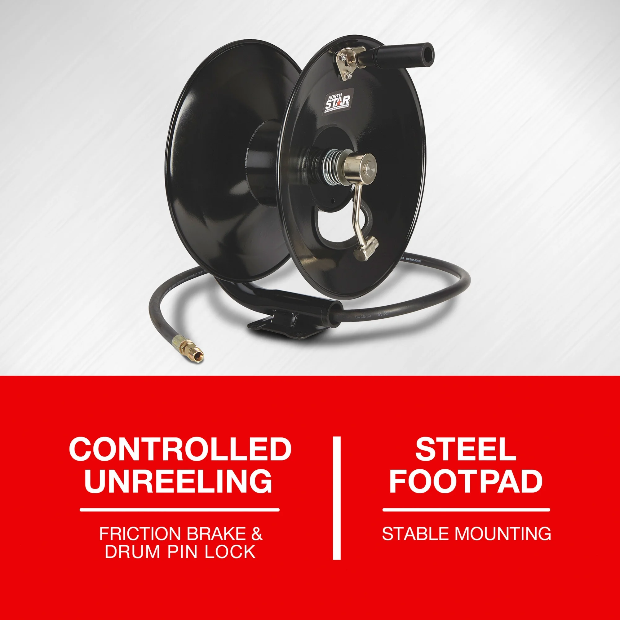 NorthStar High-Pressure Hose Reel, 5000 PSI, 100ft. Capacity