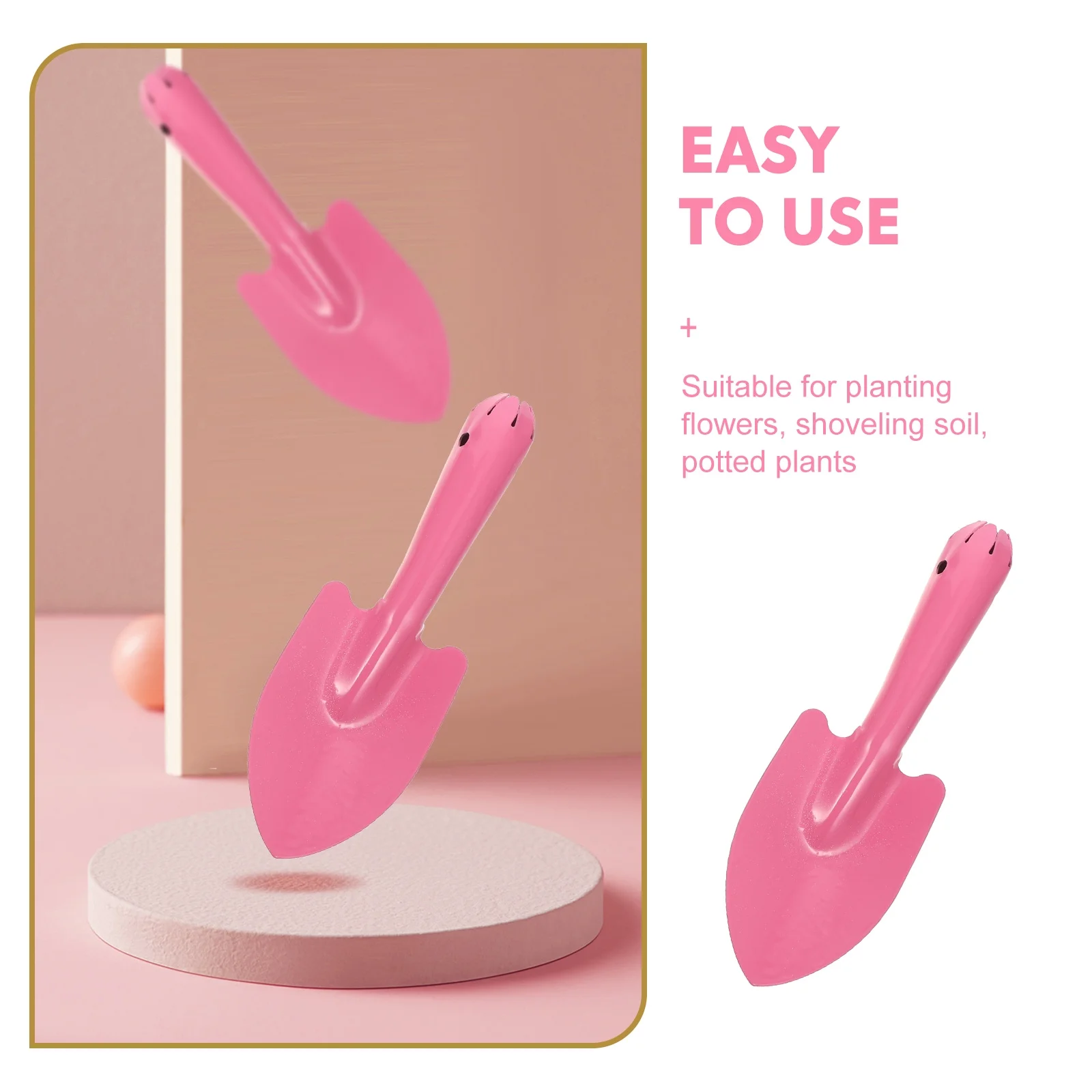 Siamese Small Shovel Soil Dig Garden Tool Mini Gardening Spatula Iron Boy Child 4 Pcs