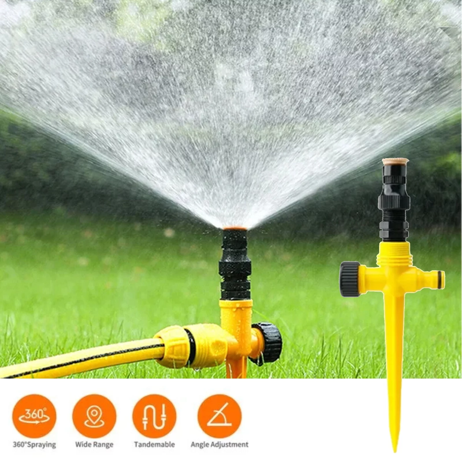 Otvok Clearance Deals 360 Degrees Rotation Auto Irrigation System Garden L Awn Sprinkler Patio