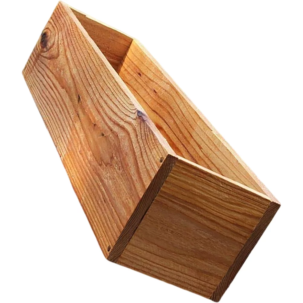 Gongxipen Wooden Flower Planter Rustic Wood Flower Pot Gardening Succulent Pot Wood Planter Box