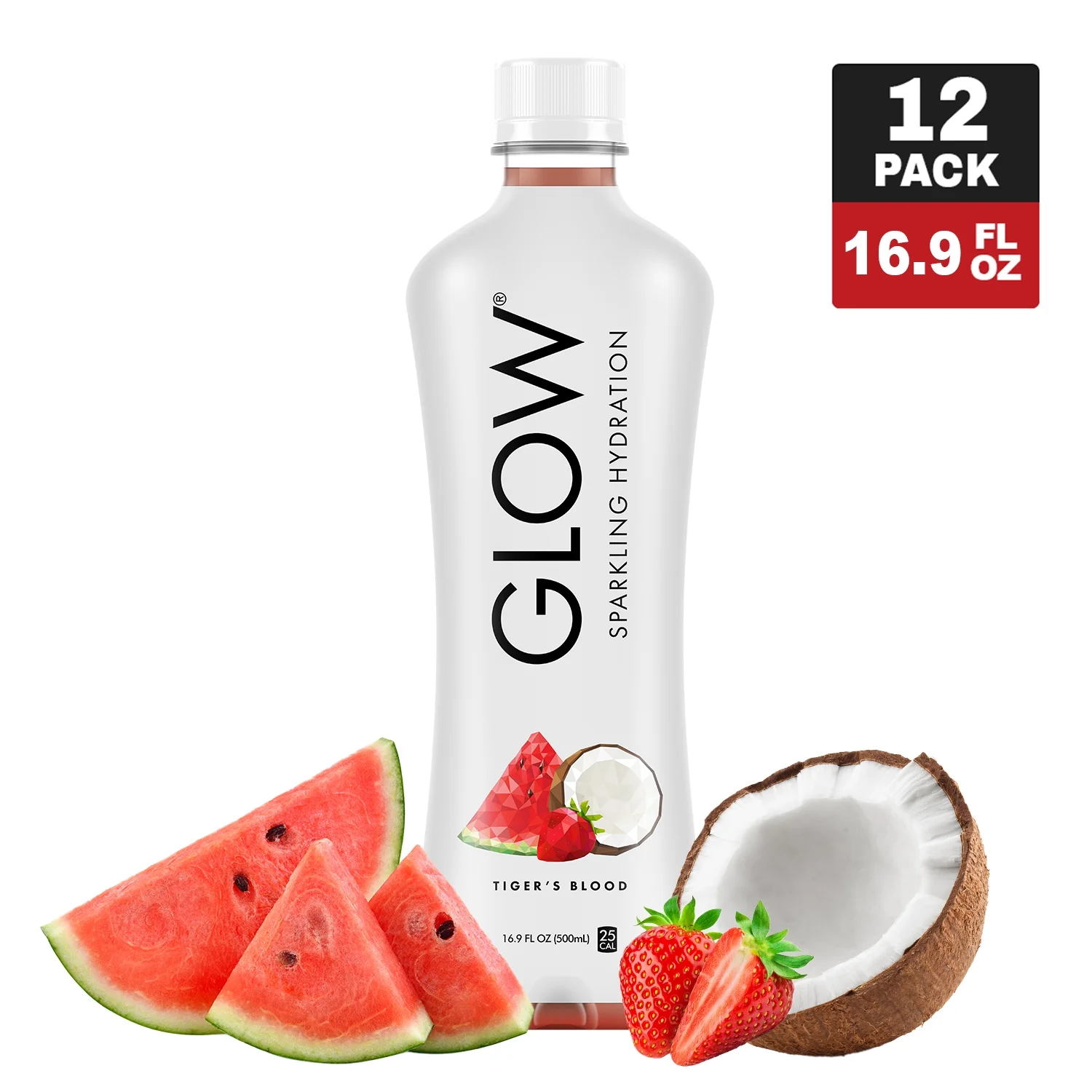 GLOW® Beverages Sparkling Hydration - Variety Pack - 16.9oz PET - 12 Pack