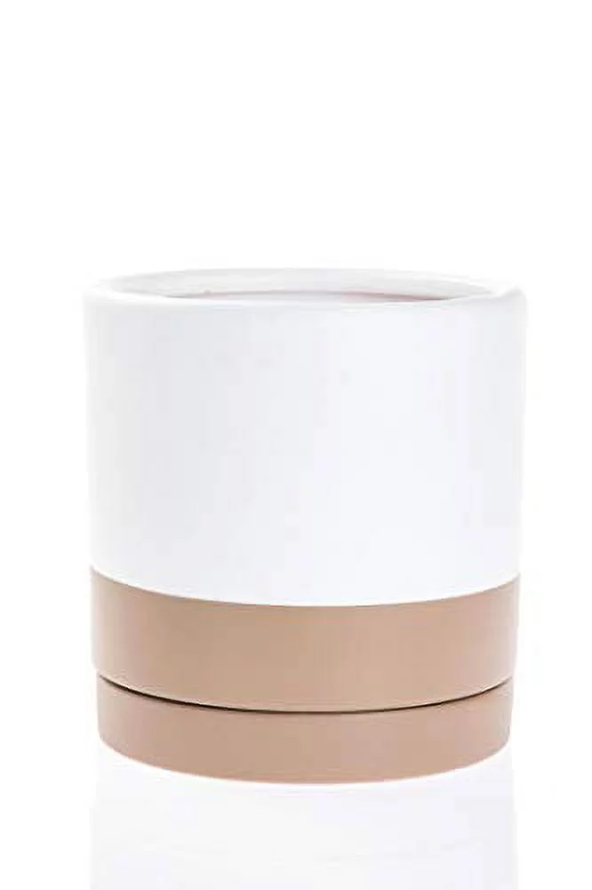 Lillian Terracotta Pot with Saucer (Brown, 5.5”x 6”) (CR6360PK)