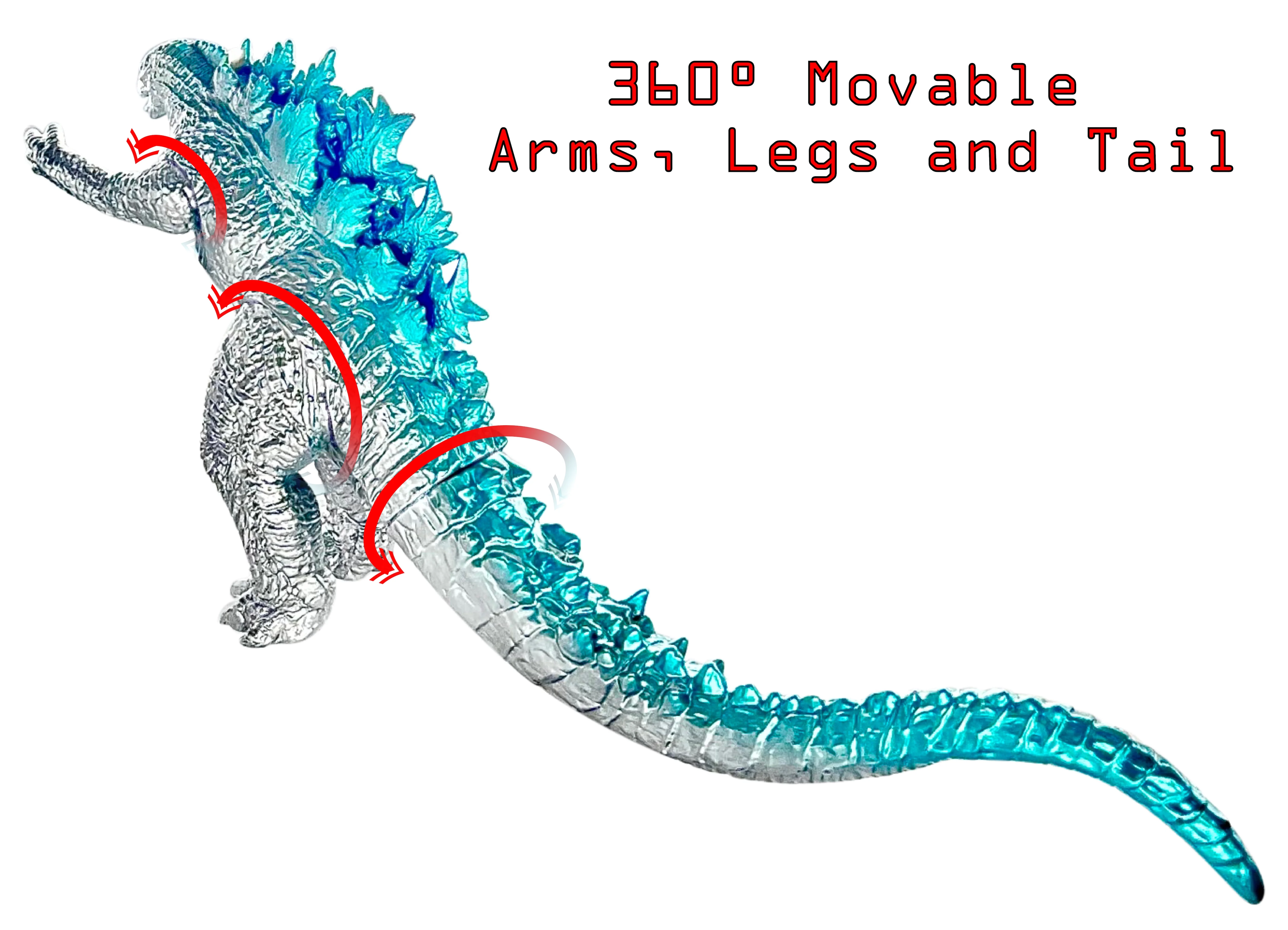 TwCare Godzilla vs. Kong Toy Action Figure: King of The Monsters, Movie Series Movable Joints Soft Vinyl, Travel Bag