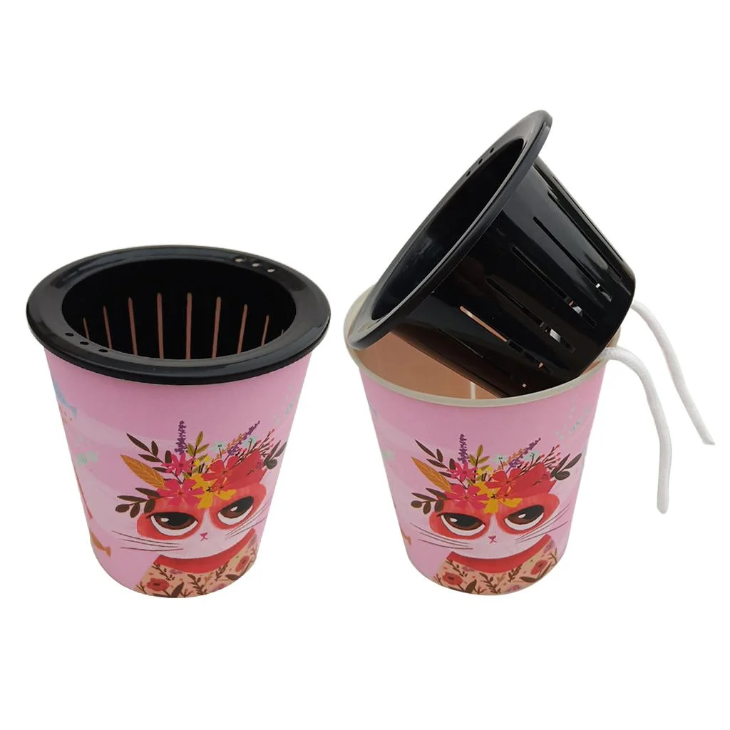 2x Self Watering Planter, 6inch Animals Pattern Decorative Planter Pot for indoor and outdoor Use- All House Plants, Flowers, Herbs, Succulents