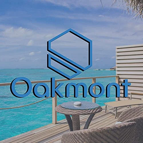 Oakmont Outdoor Furniture 3 Piece Conversation Bistro Set Rocking Chairs and Glass Top Table, Thick Cushions, Black Steel (Brown)