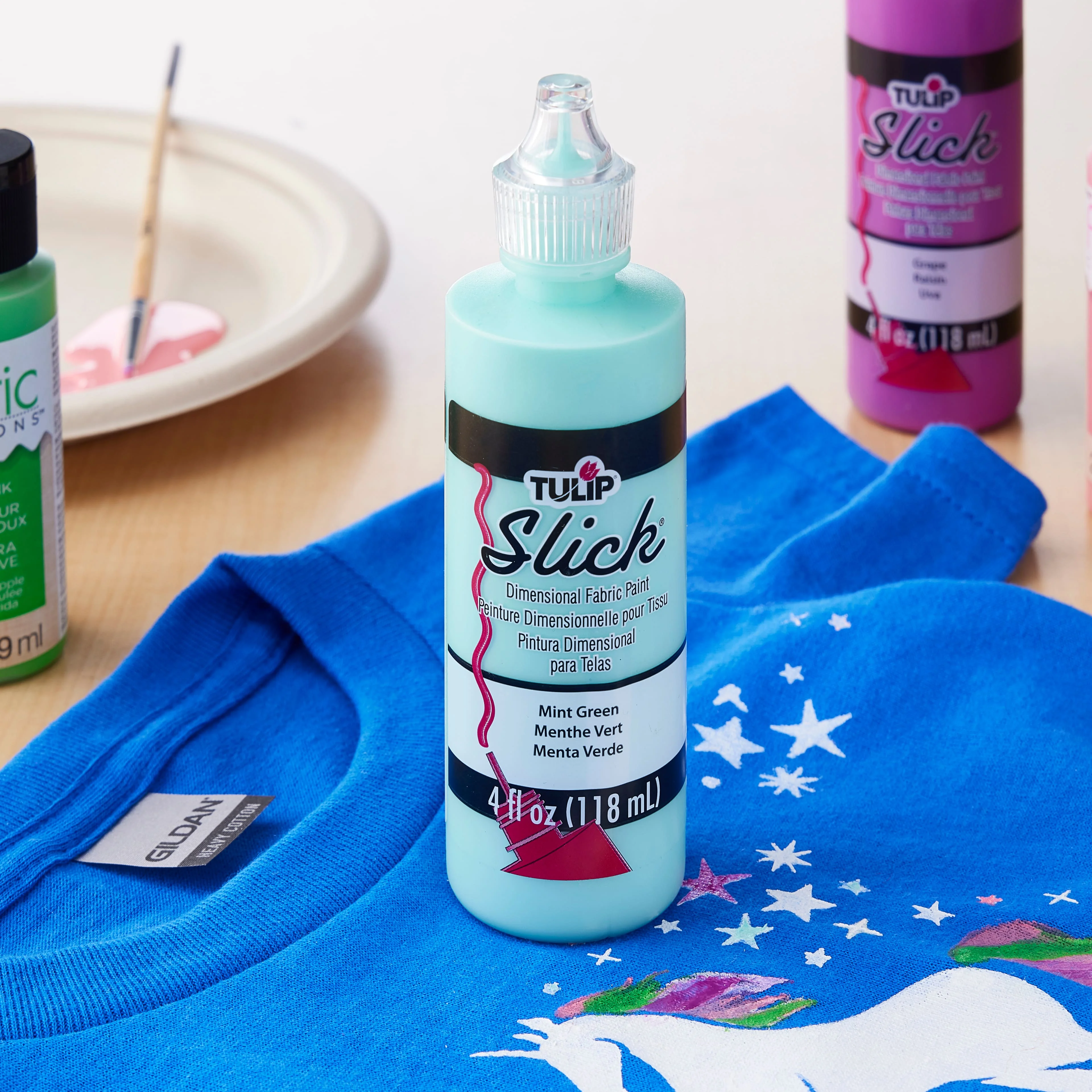 12 Pack: Tulip® Slick® Dimensional Fabric Paint, 4oz.