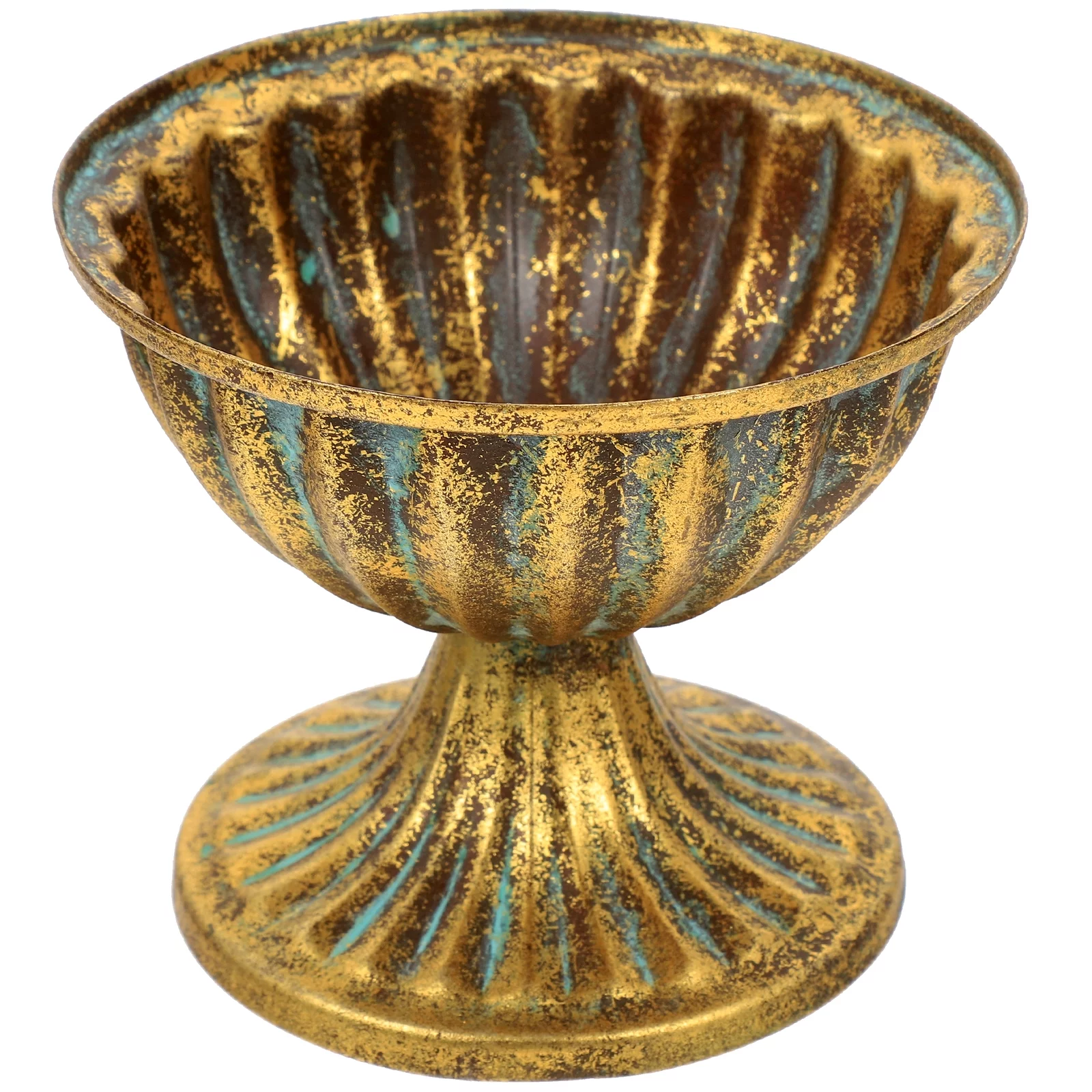 Homemaxs Iron Urn Planter Decorative Desktop Wedding Flower Pot Flower Arrangement Pot