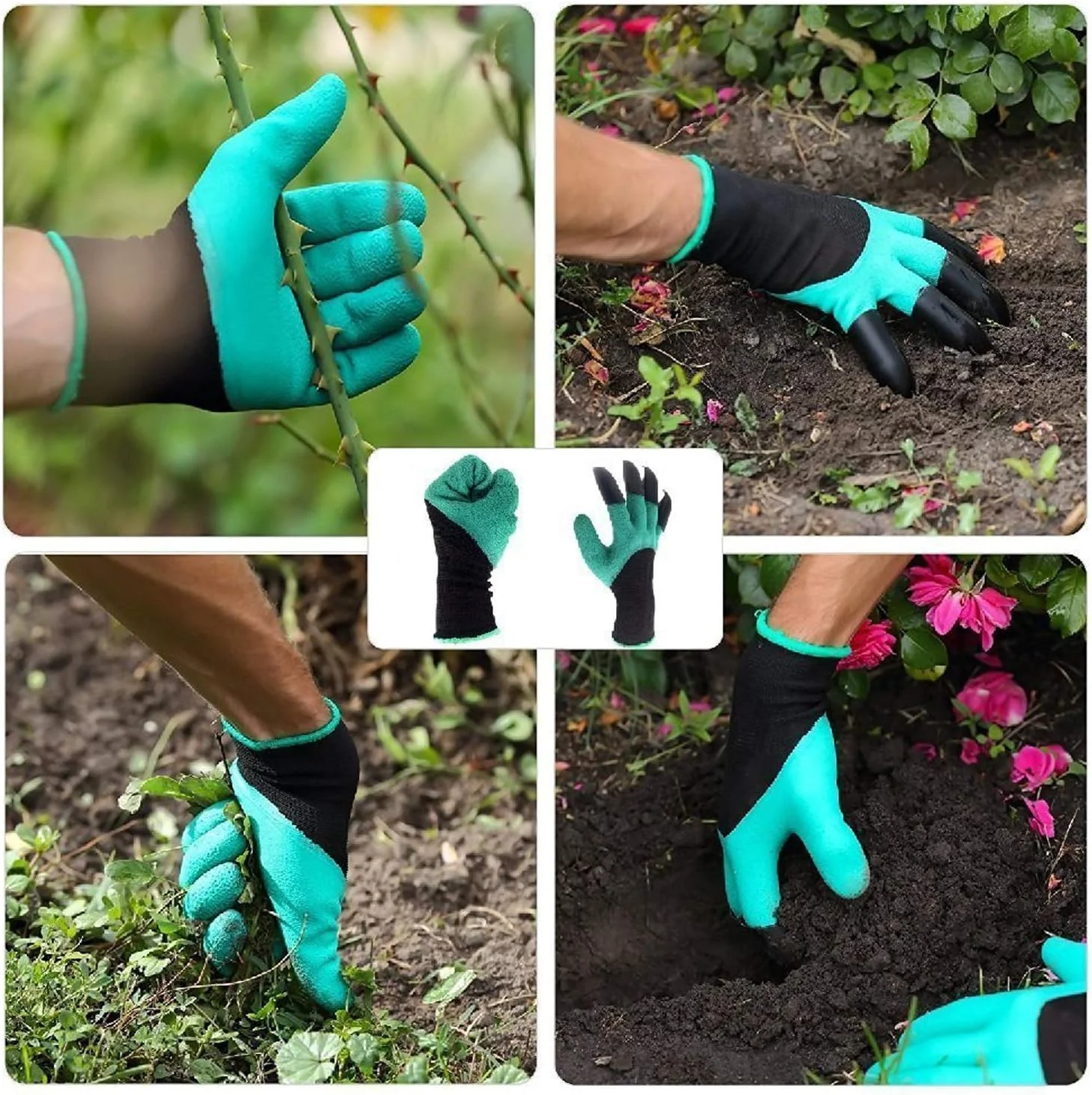 YHRY Gardening Gloves,Garden Gloves with Claws Waterproof Thornproof Glove Tool Ladies and men's stab-resistant safety gardening gloves for Planting Digging Weeding Seeding (1 Pairs)