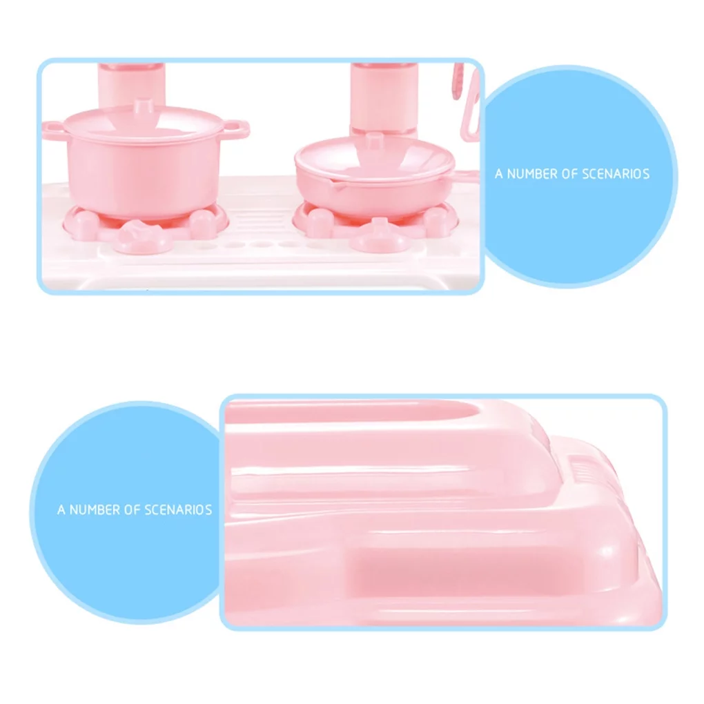Dido Kids Kitchen Toys Pretend Play Cooking Toys Tableware Sets Baby Toddlers Kitchen Simulation Toys