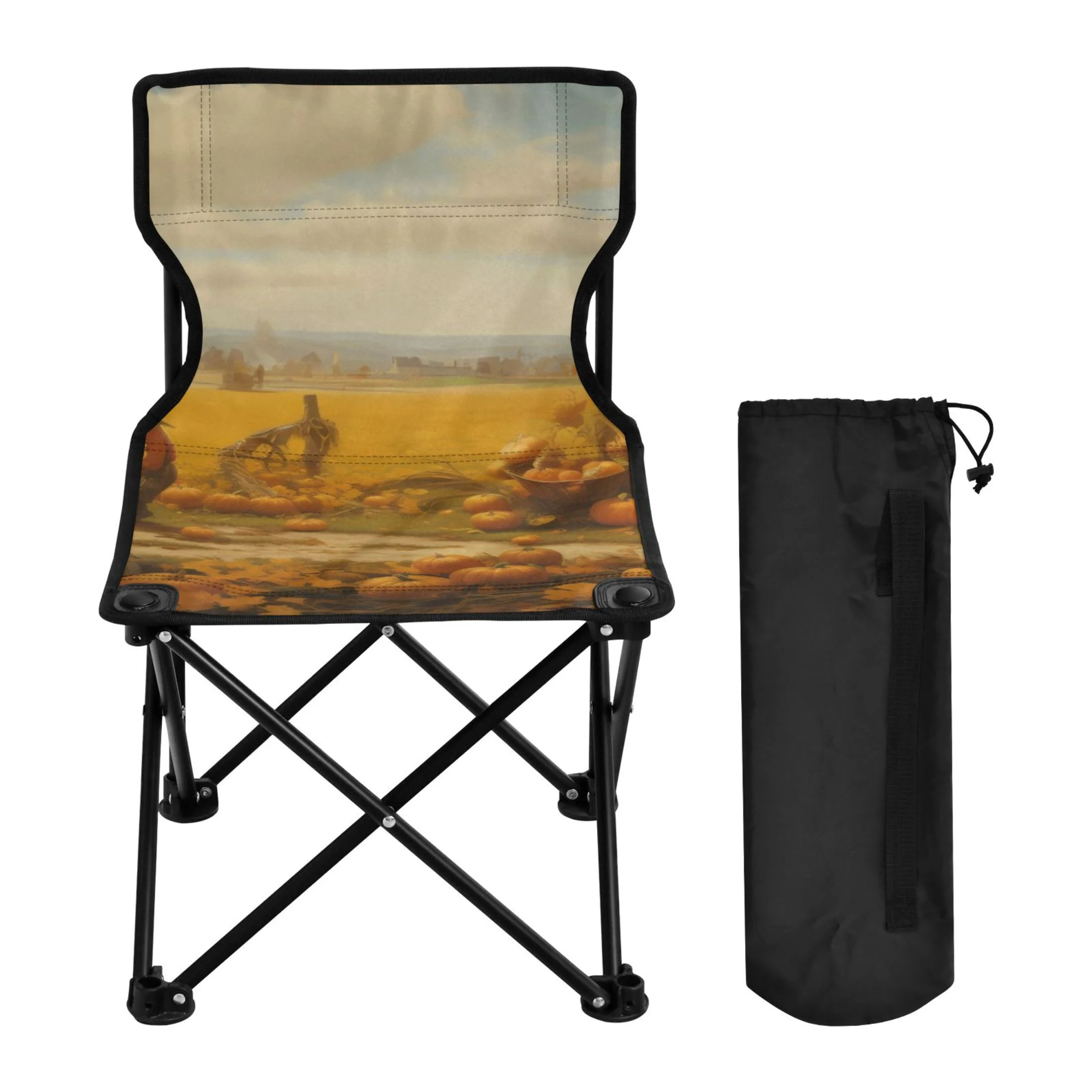Fields Abstract Portable Camping Chair Outdoor Folding Beach Chair Fishing Chair Lawn Chair with Carry Bag Support to 220LBS