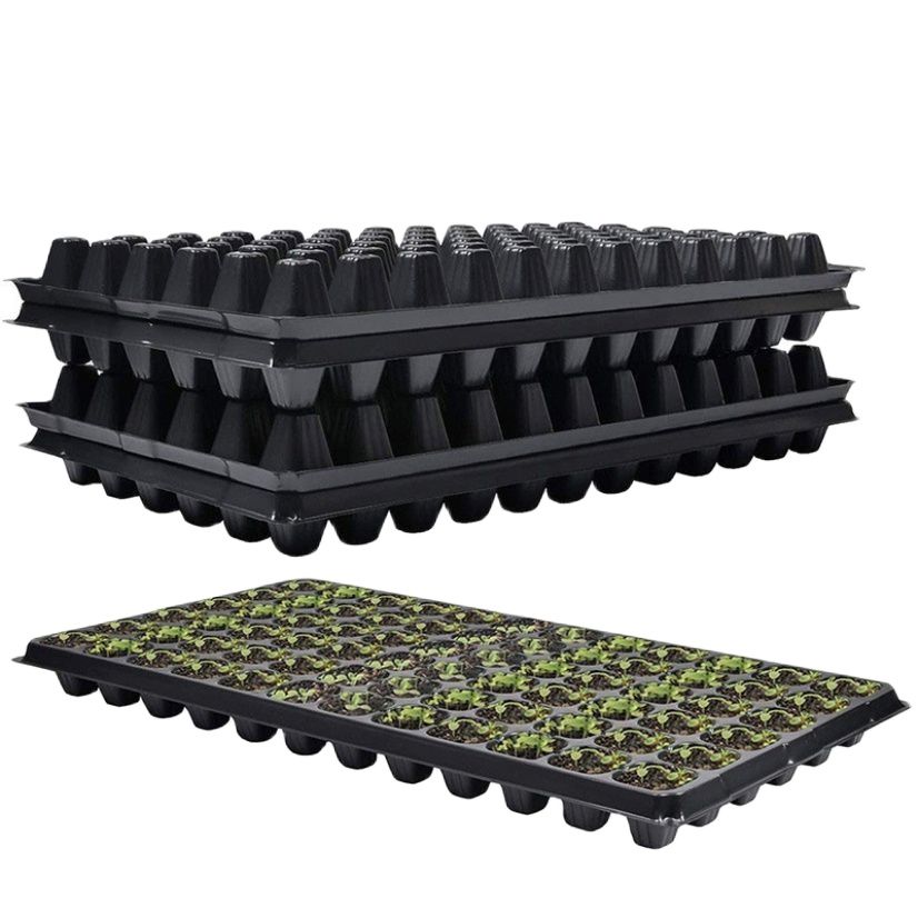 1  Seedling Tray Starter Plug Planting Planter Container Plastic Seedling Starter Trays Nursery Grow Box Tray Plant Flower Pot