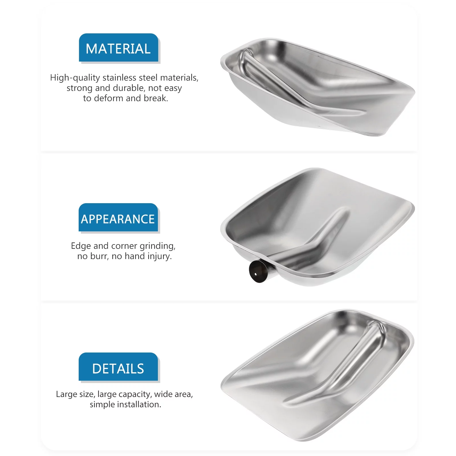 Gongxipen Stainless Steel Shovel Practical Snow Shovel Grain Shovel Snow Removal Tool