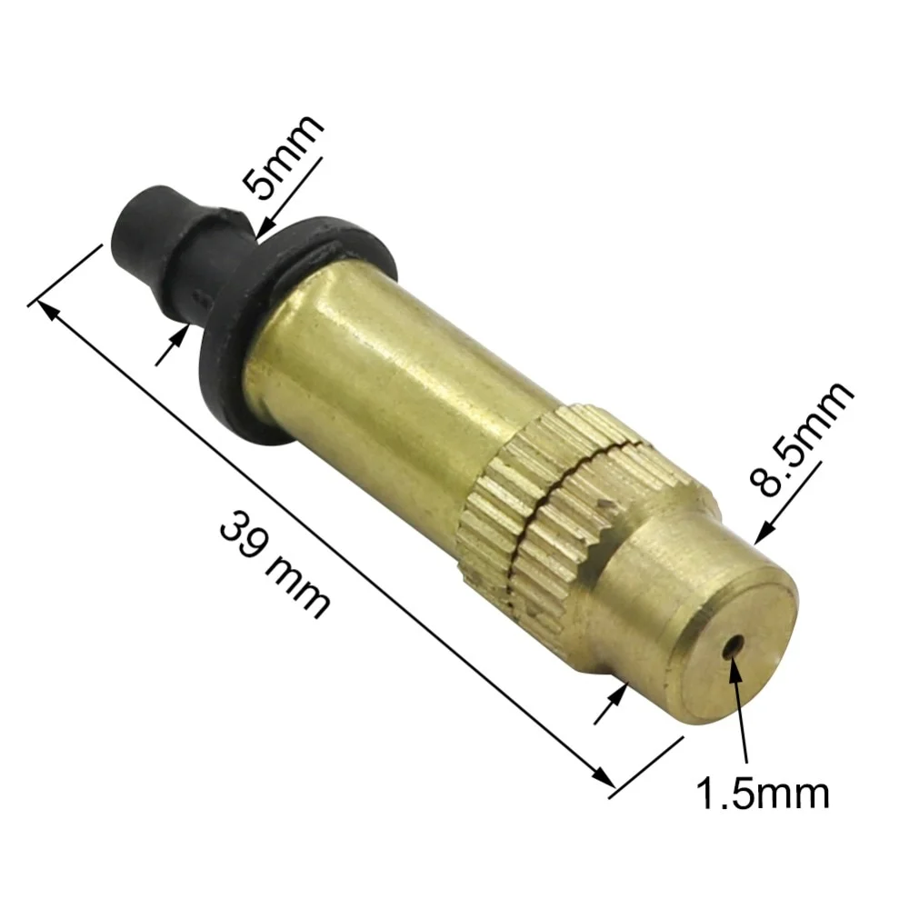 Copper Garden Watering Sprinkler Agriculture Greenhouse Atomized Spray Cooling Sprinkler Connection 4/7 mm Hose 100 Pcs