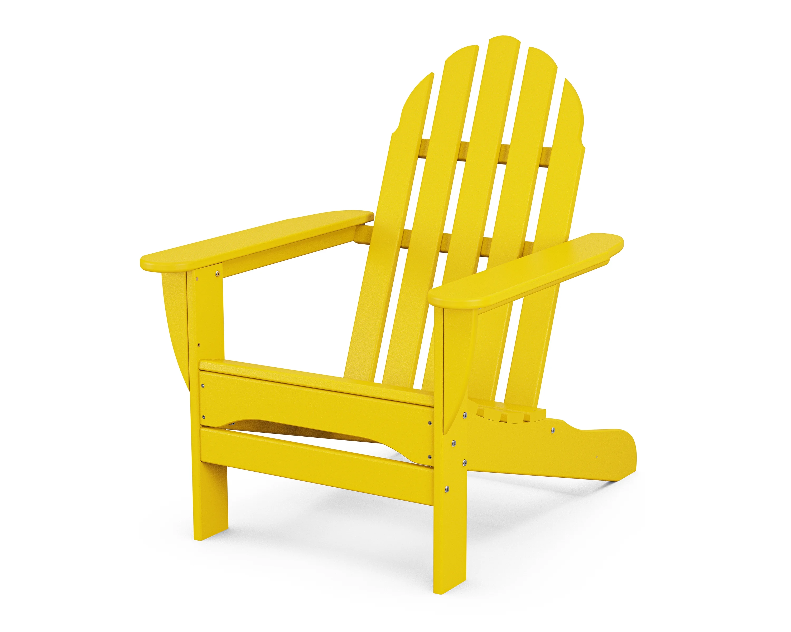 POLYWOOD Classic Adirondack 5-Piece Conversation Set in Lemon