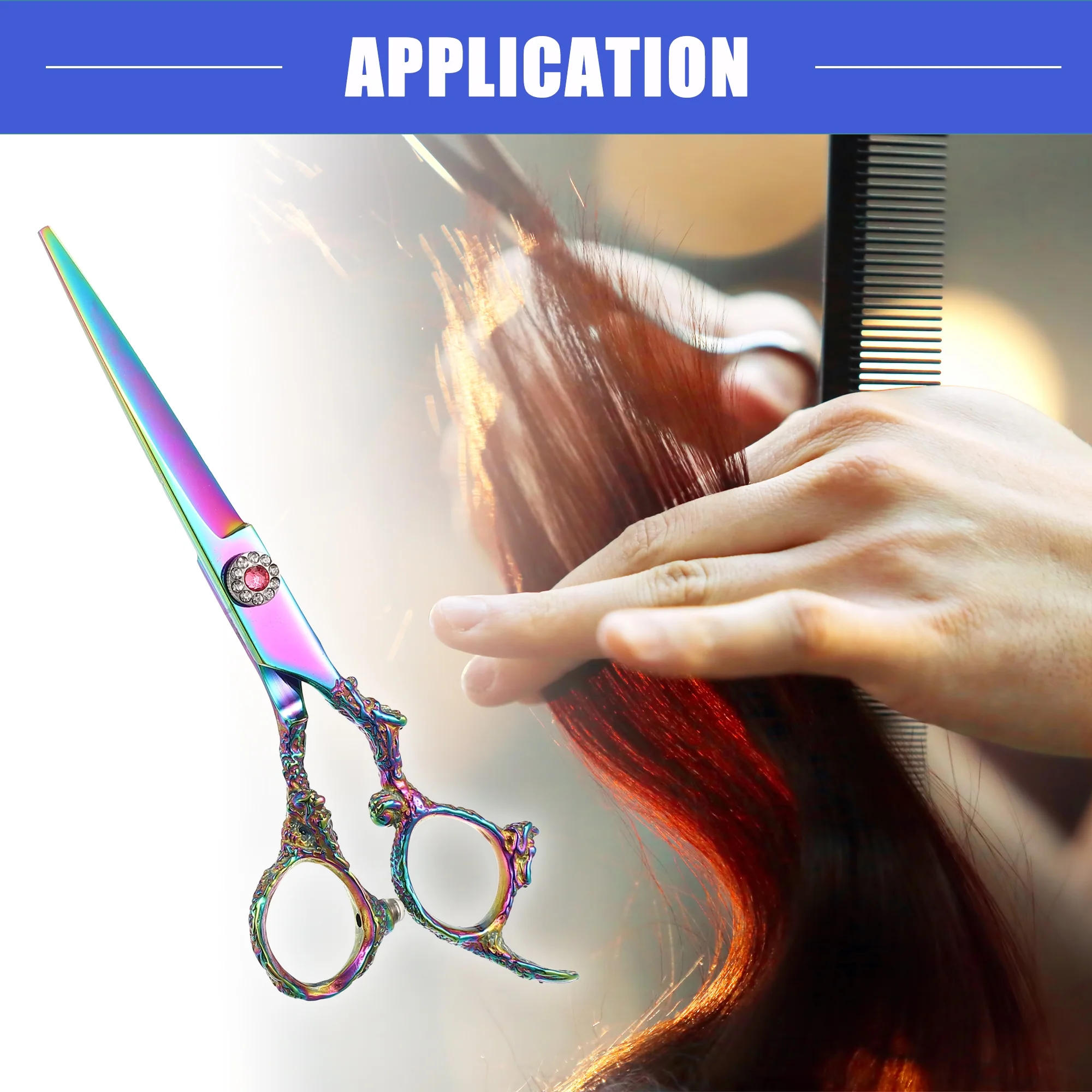 Vocoste Hair Scissors Hair Cutting Scissors Stainless Steel Razor Hair Trimming Scissors 6.7