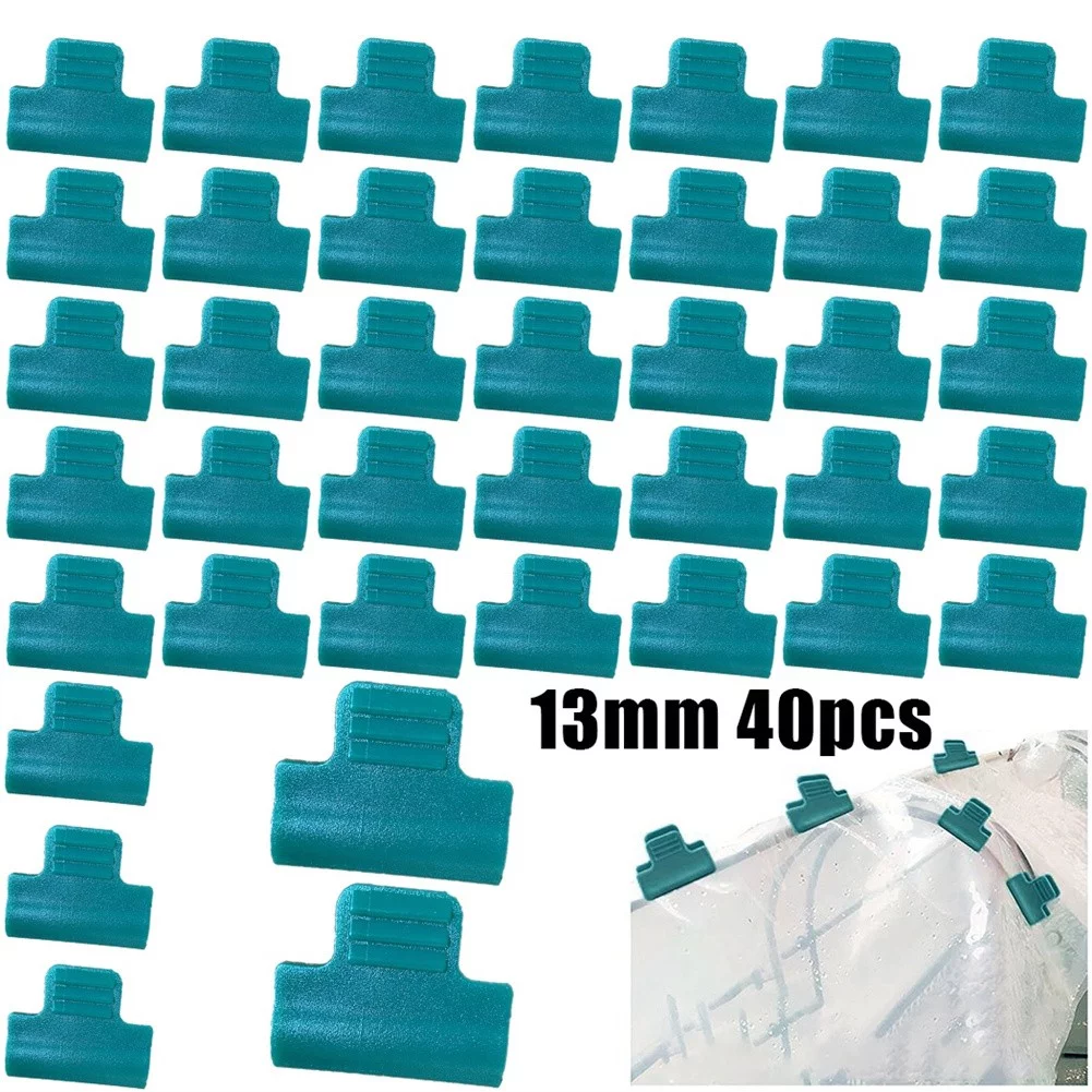 40 Pcs Pipe Clamps Plant Stakes Greenhouse Garden Netting Hoop Clips Tool