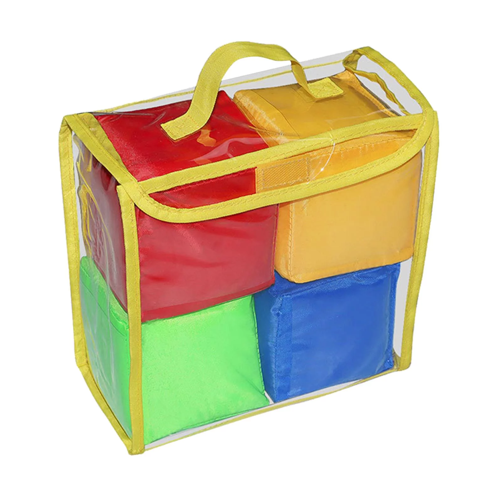 STARTIST 4 Set Playing Game Dices Soft Foam Cubes with Clear Pockets Customizable Learning Cubes Toy Family 10cm for Kids Ages 5 Months+