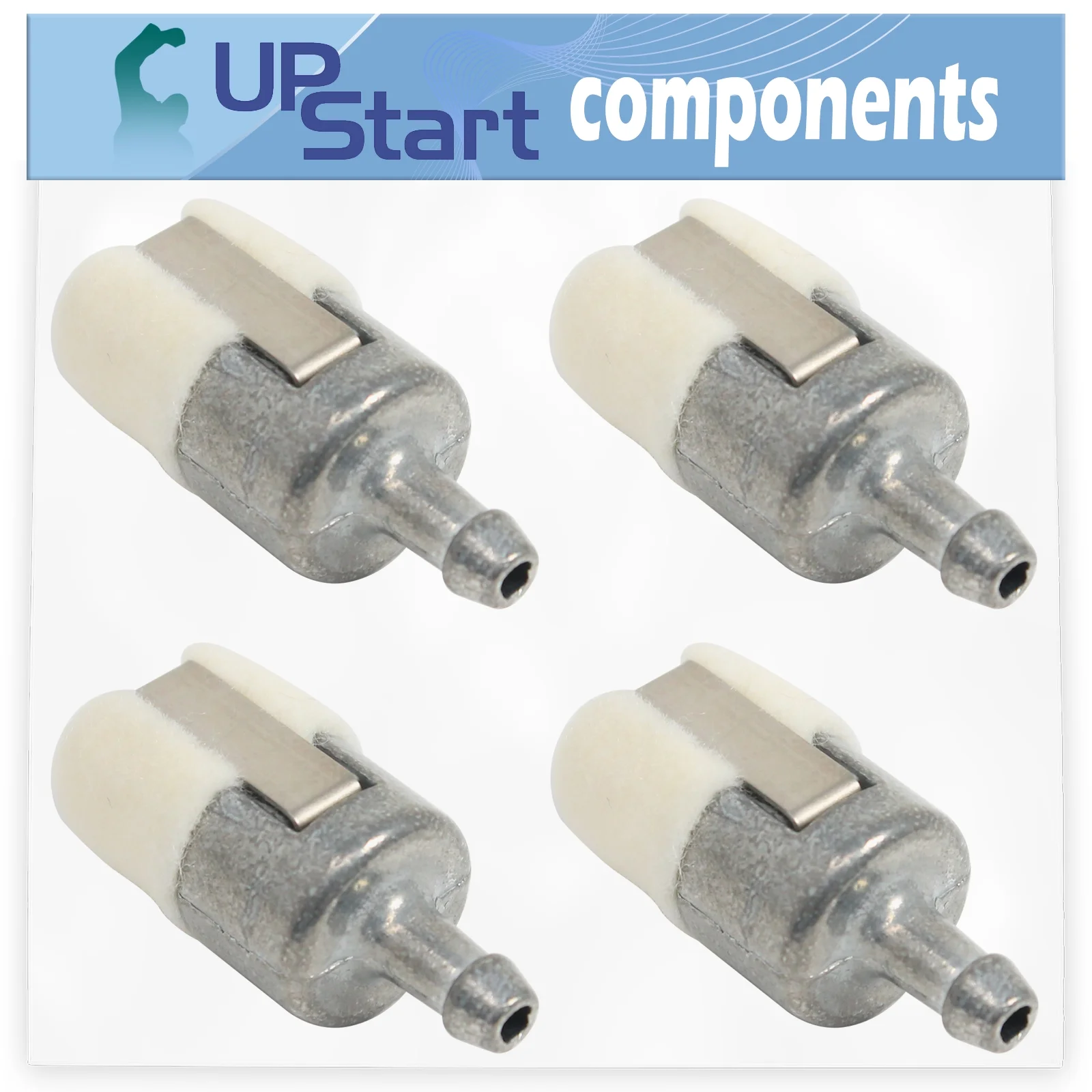 4-Pack 125-527 Fuel Filter Replacement for Echo PB-620 (P06813001001-P06813999999) Backpack Blower - Compatible with A369000460 Fuel Filter