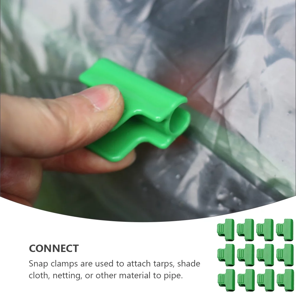 24 Pcs Plastic Greenhouse Clamps Film Buckle Clamps Plastic Pipe Clamps
