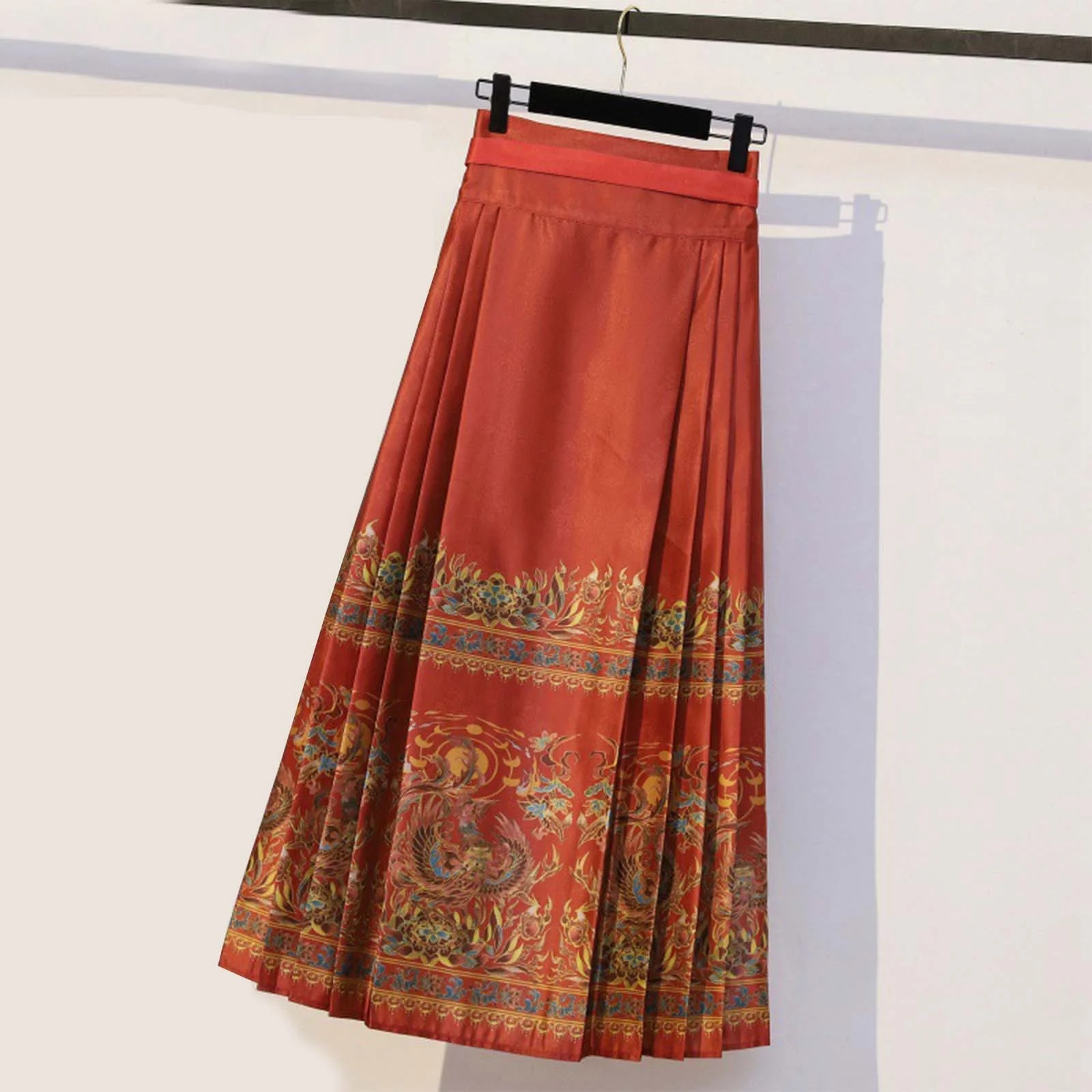 Winter Denim Skirt Women'S Fashion New Red Horse Face Dress A Piece Of High Waist Thin Skirt Skirt Sets Women 2 Piece Outfits Summer