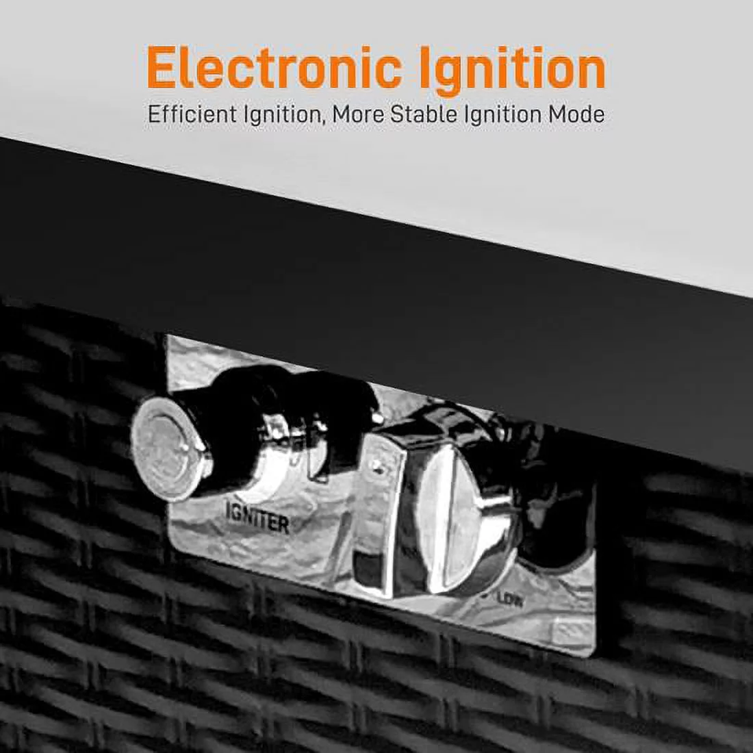 SereneLife 40,000 BTU Propane Gas Ignition Patio Fire Pit Table w/ Cover