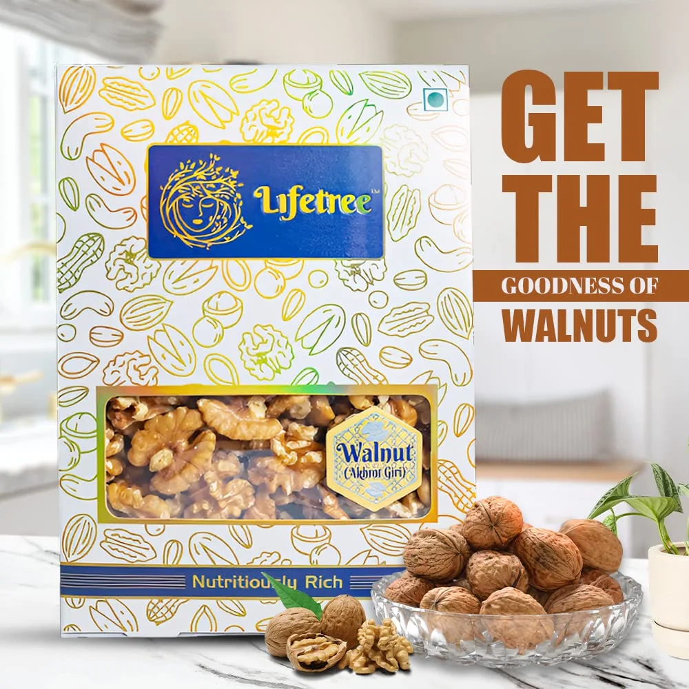 Lifetree Premium Walnuts (Akhrot Giri) | 200 Gram | 100% Pure & Raw Walnut Kernel | Without Shell | Lifetree Super-Nuts