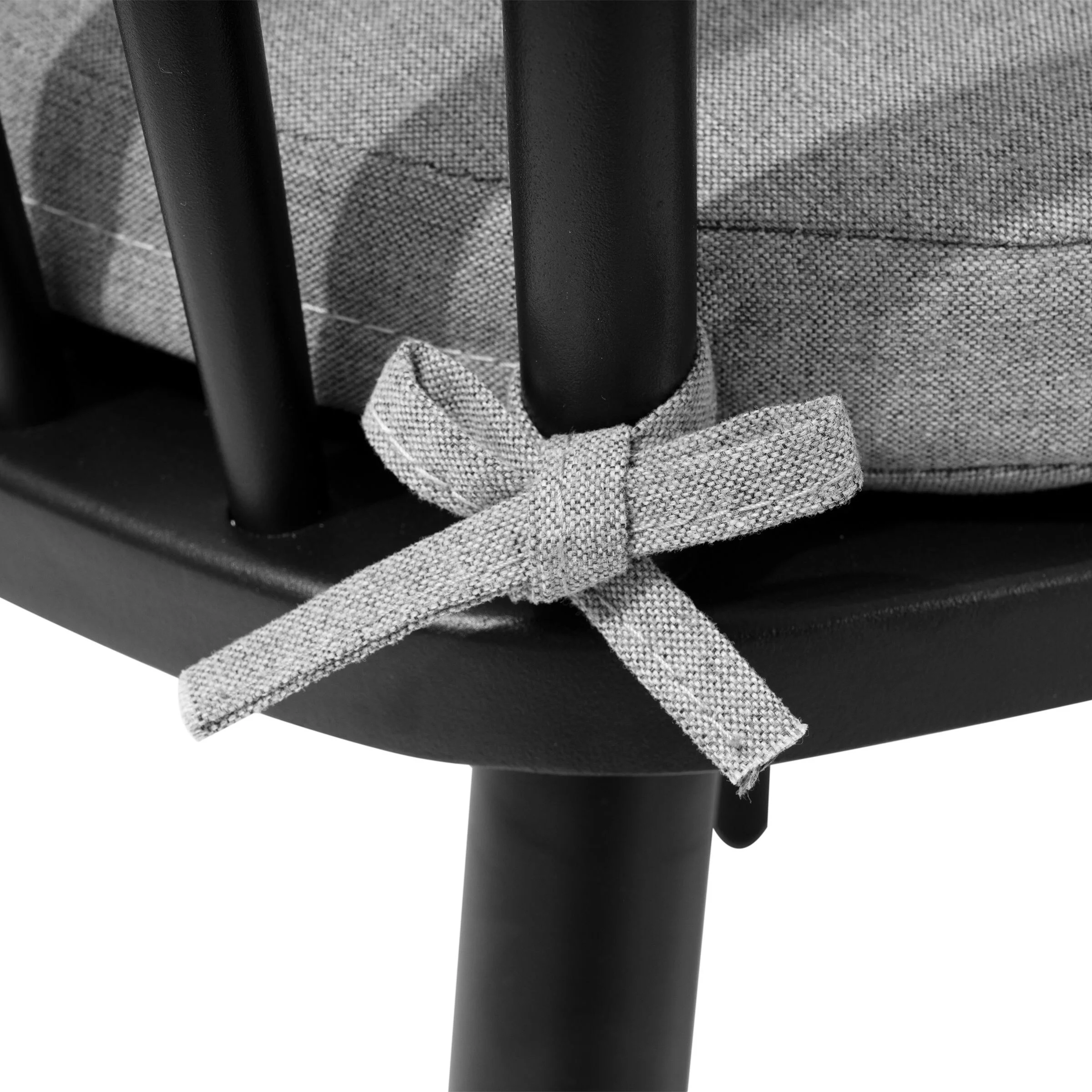 Pellebant  Aluminum Dining Chairs Modern Chair with Cushion - 18.9 in W * 18.5 in D * 37 in H Black-Set of 4