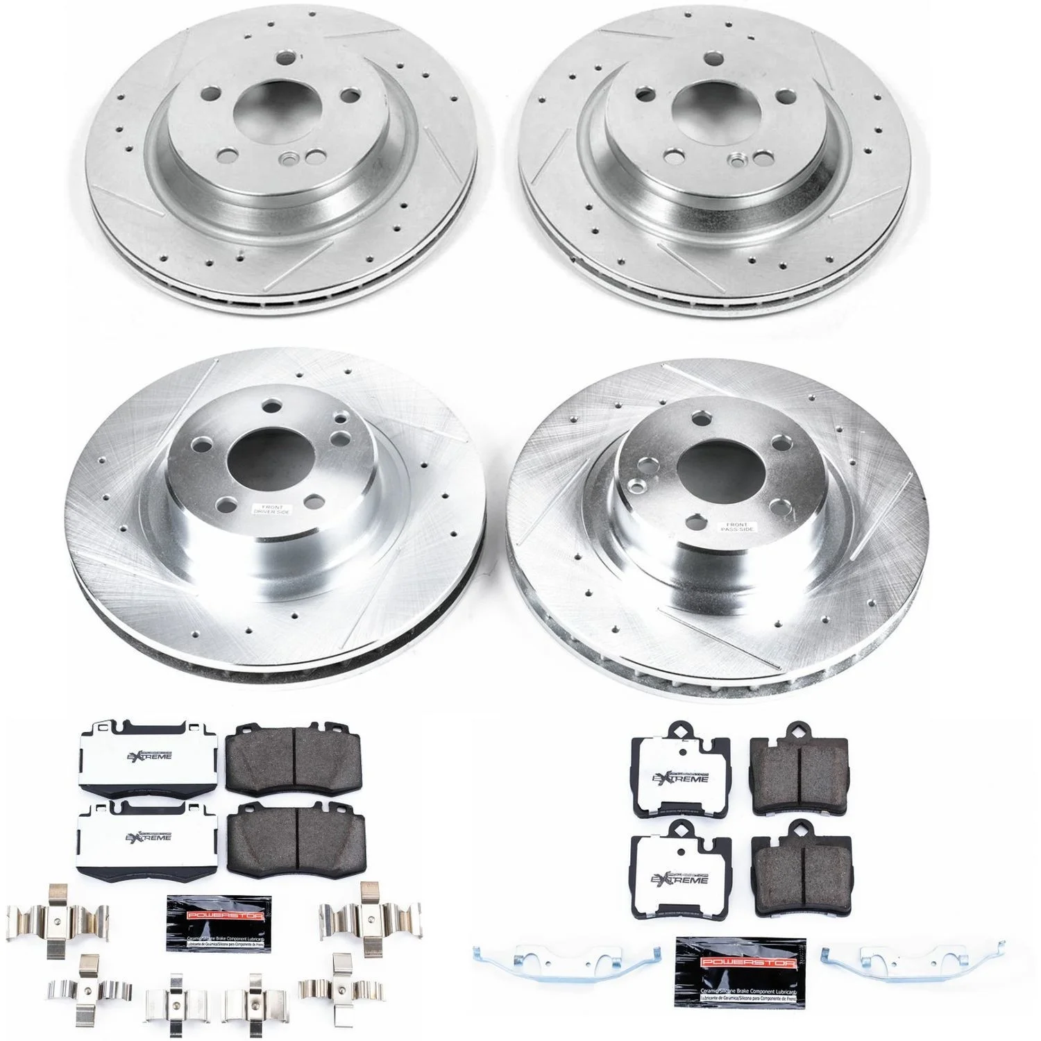 Power Stop Front and Rear Z26 Street Warrior Brake Pad and Rotor Kit K6211-26