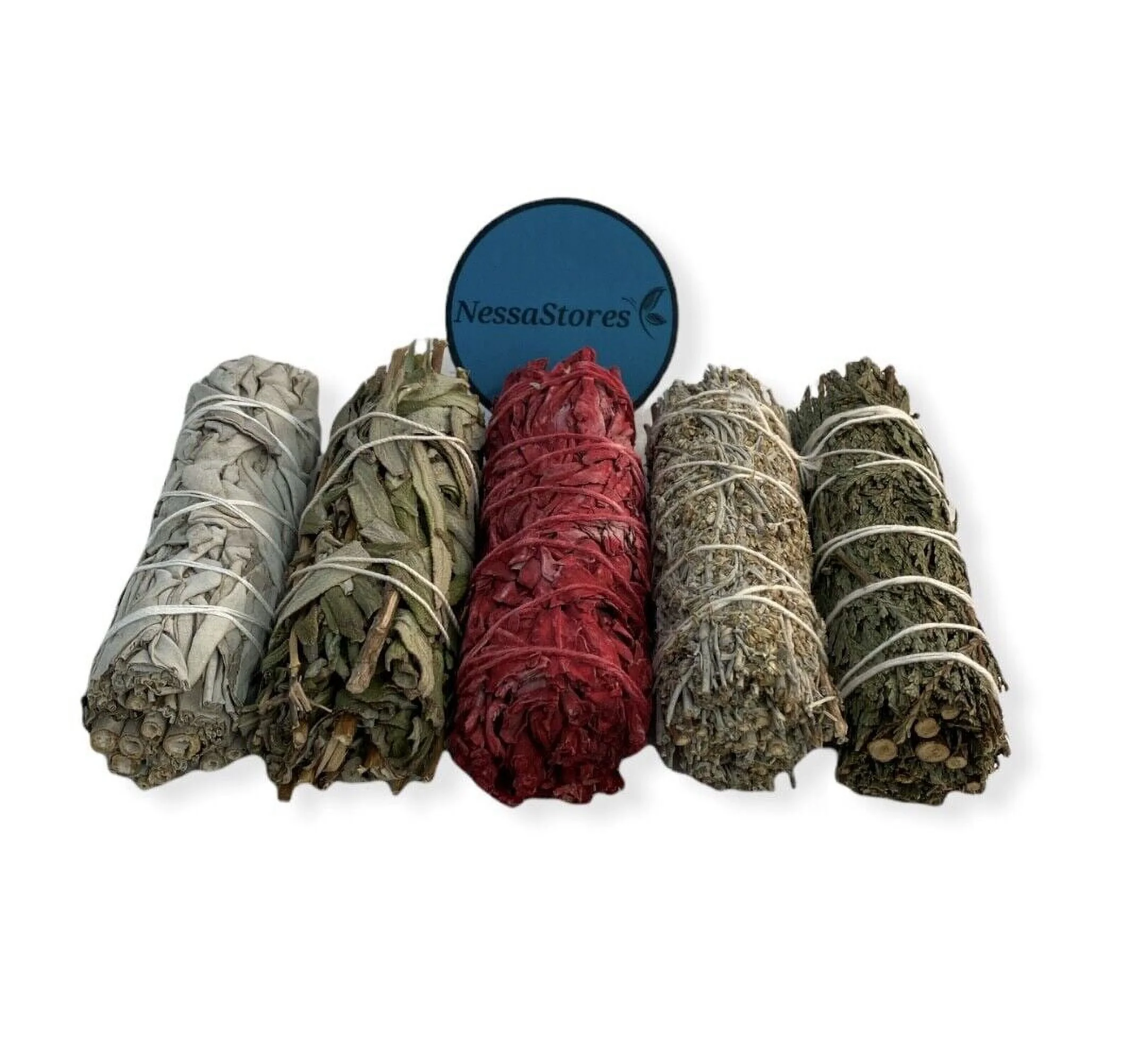 5 pcs Smudge Sampler of 4 different Sages and Cedar 4
