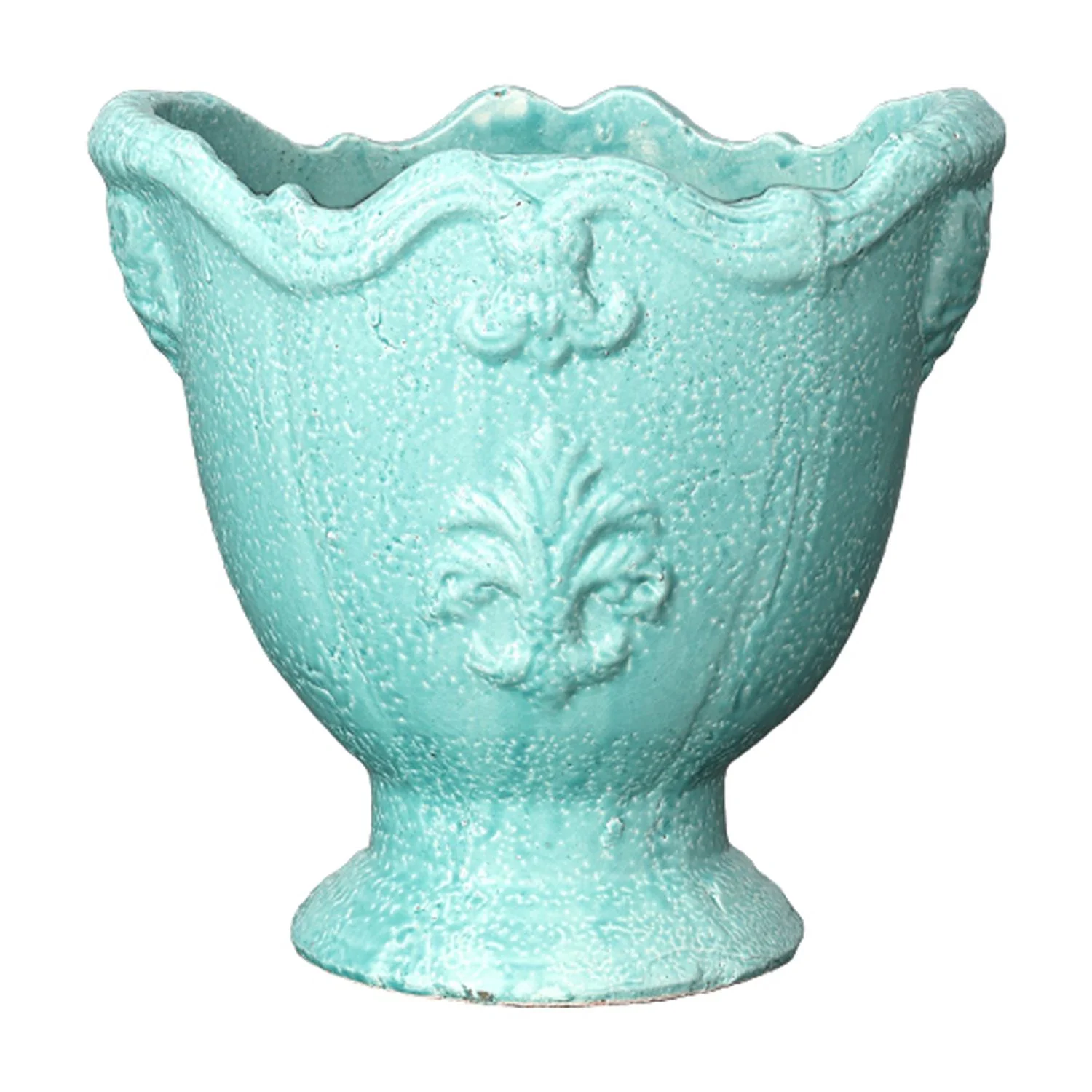 Urban Trends Terracotta Pot Fish Gloss