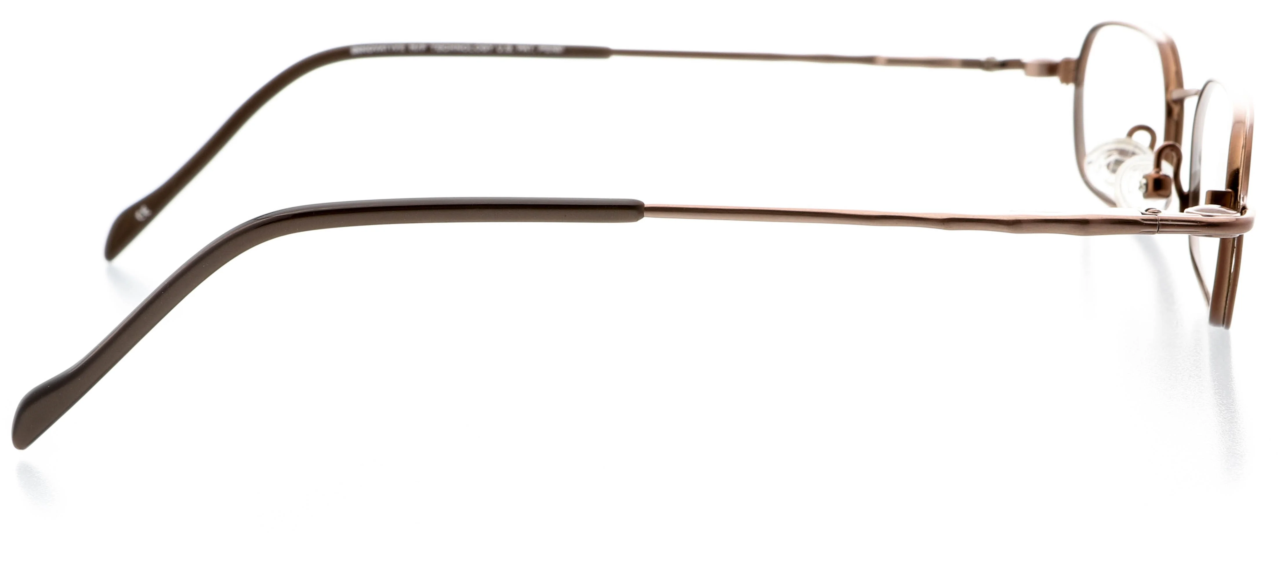 Unisex Optical Eyewear - Oval Shape, Metal Full Rim, Copper Brown