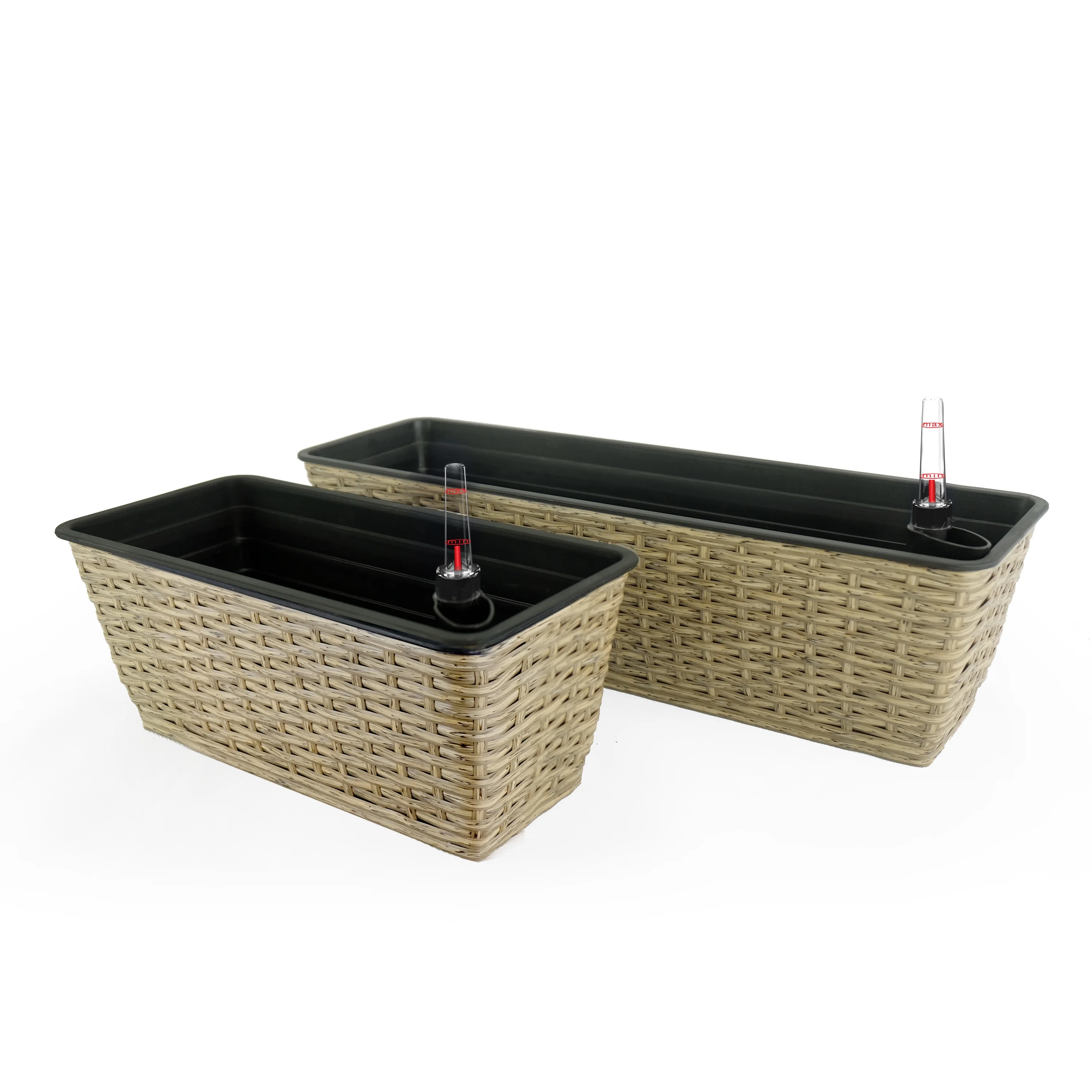 Smart Self-watering Wicker Planter 2-Pack - 2-Pack - 5.6 - Elevate your garden with eco-friendly wicker planters!