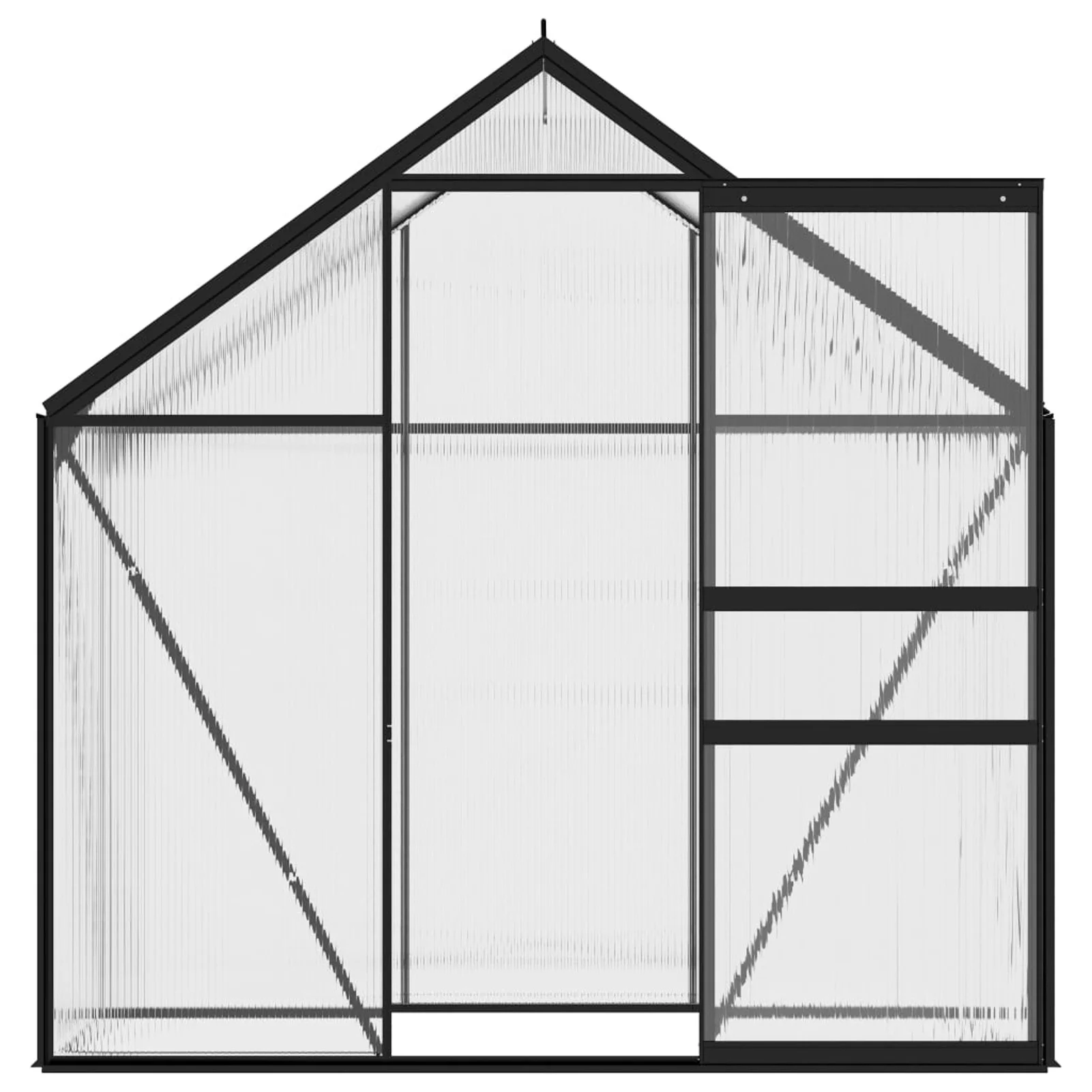 Uteam Anthracite Aluminum Greenhouse 14.3 ft²