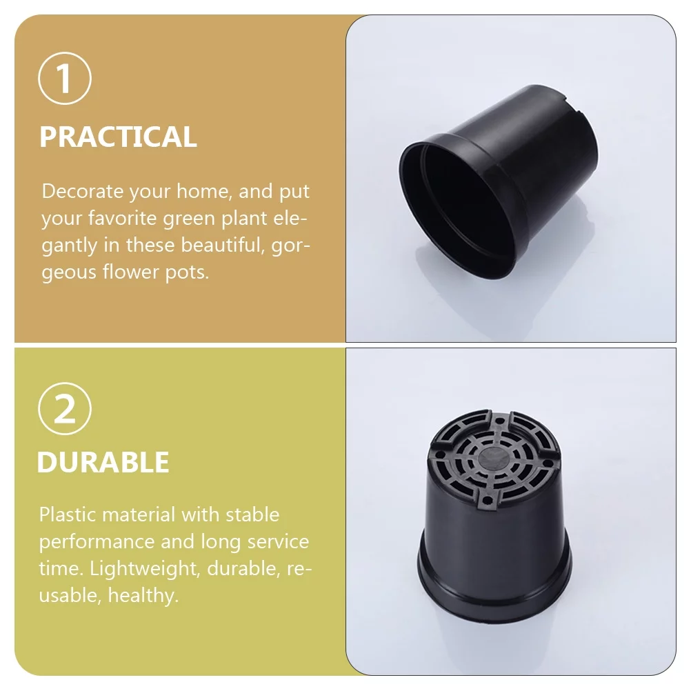 Seedling Pot Hydroponic Planter Flower for Plants Plastic Containers with Hole Simple