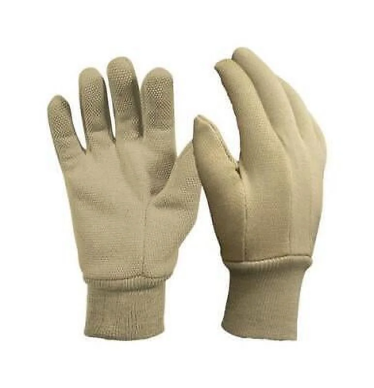 6Pc Digz Women'S Indoor/Outdoor Jersey Cotton Gardening Gloves Khaki M 1 Pk