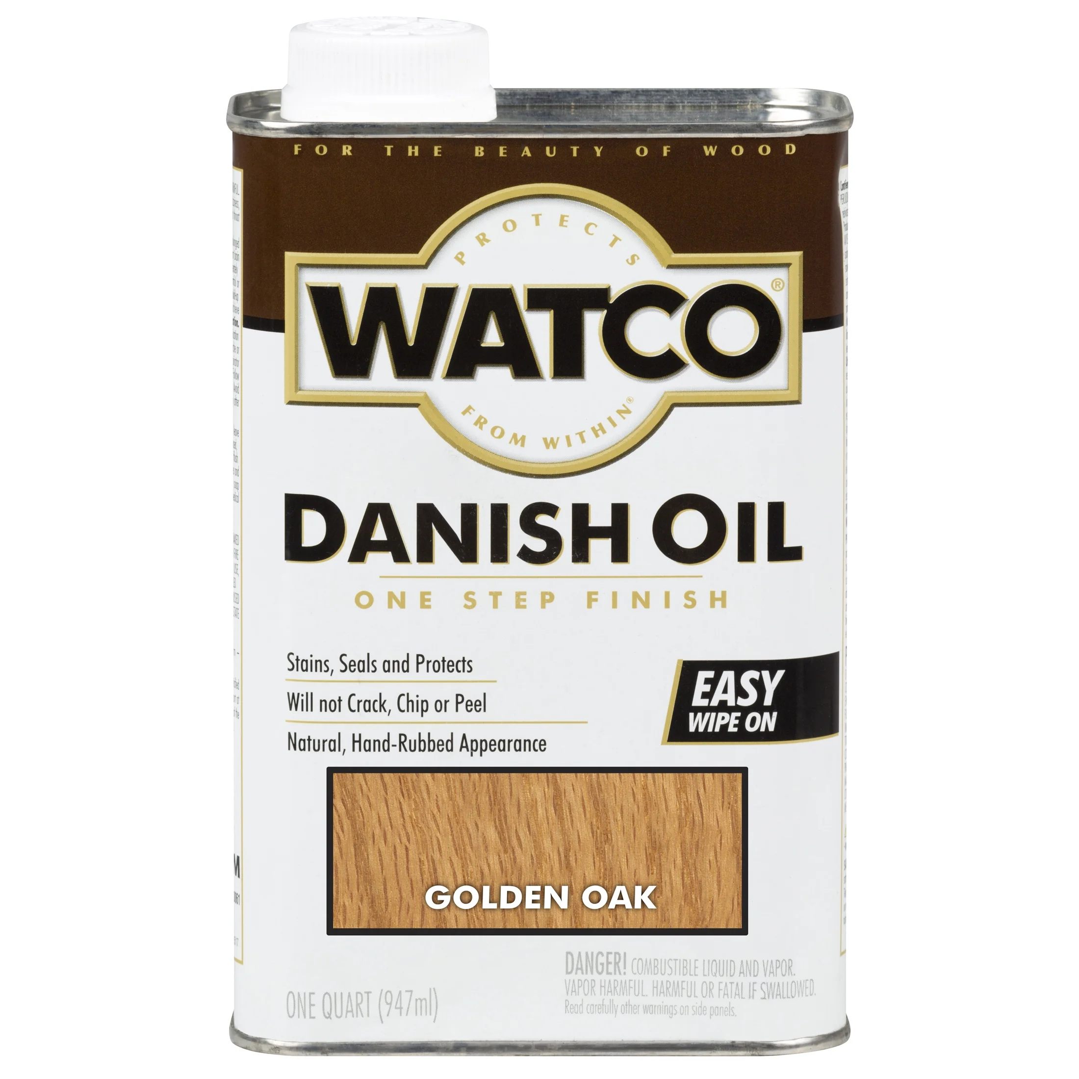 Golden Oak, Watco Danish Oil - 65141, Quart- 6 Pack