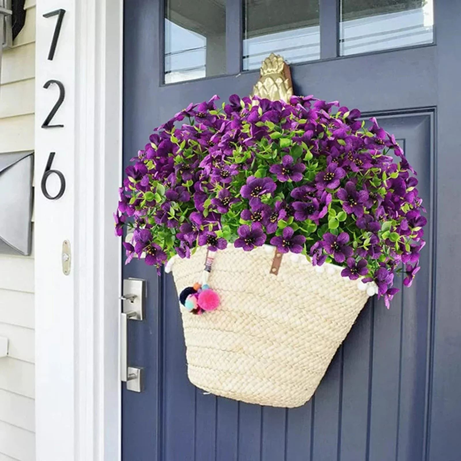 FHKOEGHS Roses Garland 18 Bundles Artificial Flowers Outdoor Flowers Garden Window Box Porch Home Decor