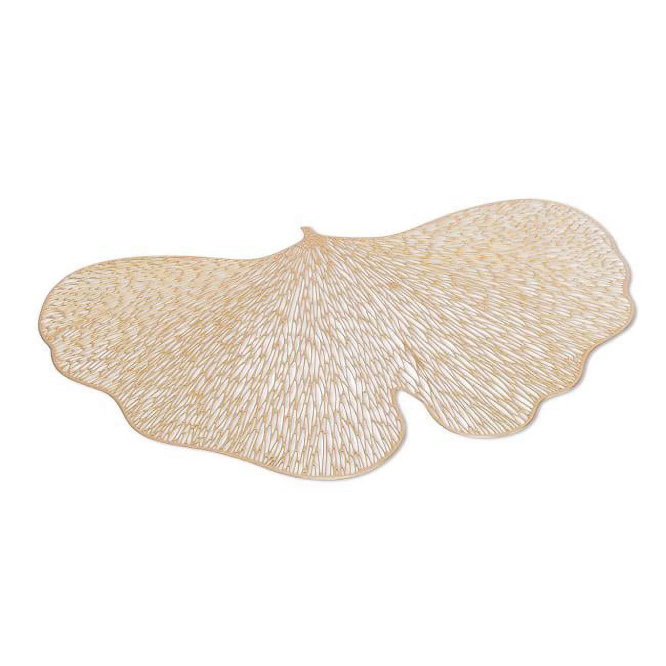 12 x 17.5 in. Gold Ginkgo Leaf Tablemat, Gold