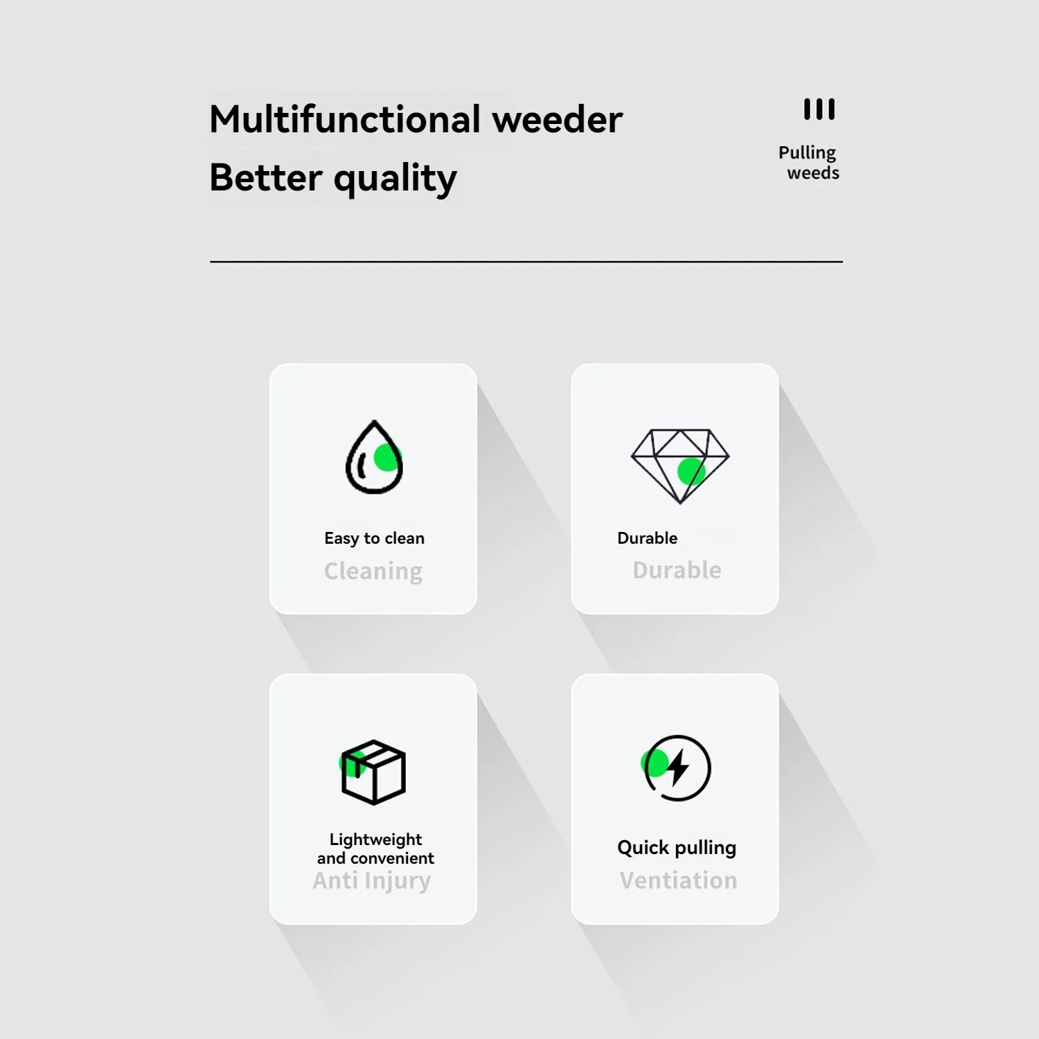 Weed puller Standing weeder Manual no-bend weeder Weed puller (without handle)