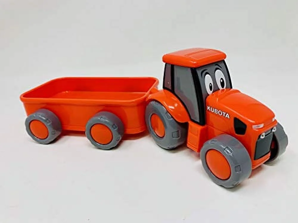 New-Ray Pre-School Kubota Lil' Orange Farm Tractor and Wagon