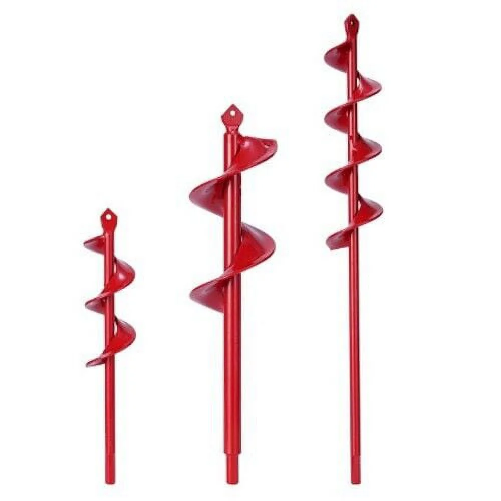 3pcs Auger Spiral Hole Drill Bit For Garden Yard Planting Spiral Drill Bit Set